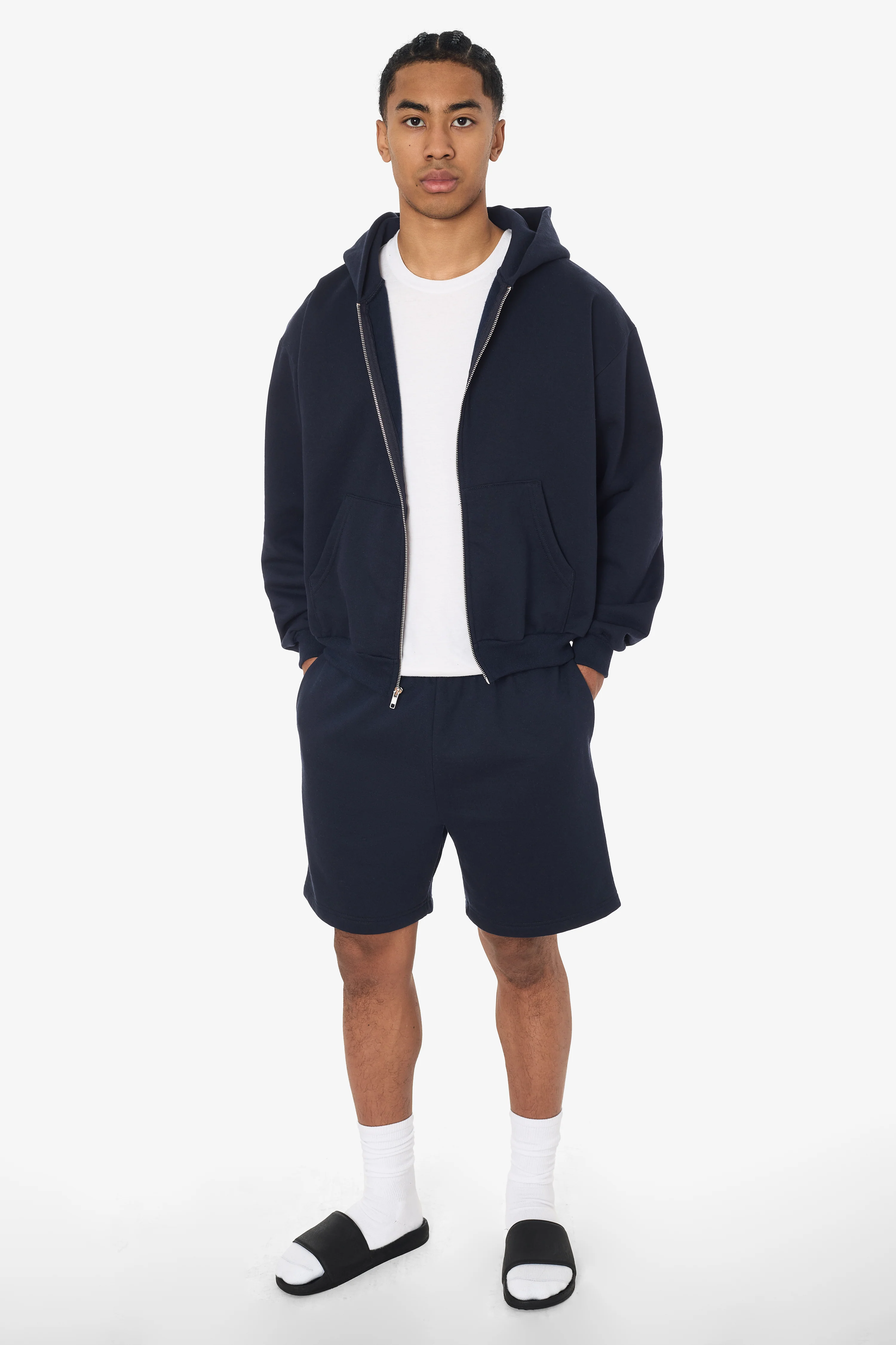 MWF10 - 10 oz. Mid-weight Poly Cotton Fleece Waist Length Zip-Up Hoodie - Image 22