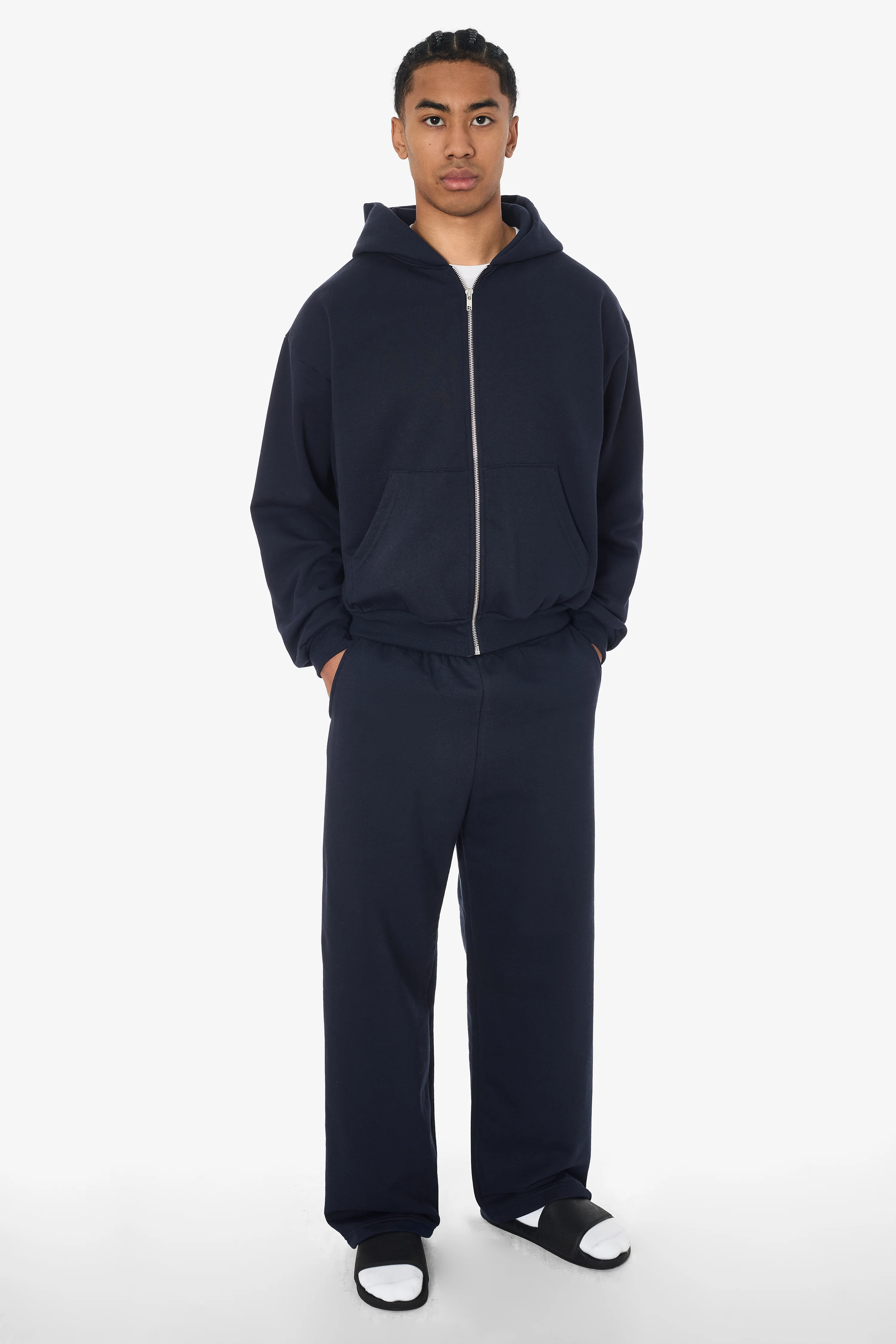 MWF10 - 10 oz. Mid-weight Poly Cotton Fleece Waist Length Zip-Up Hoodie - Image 23