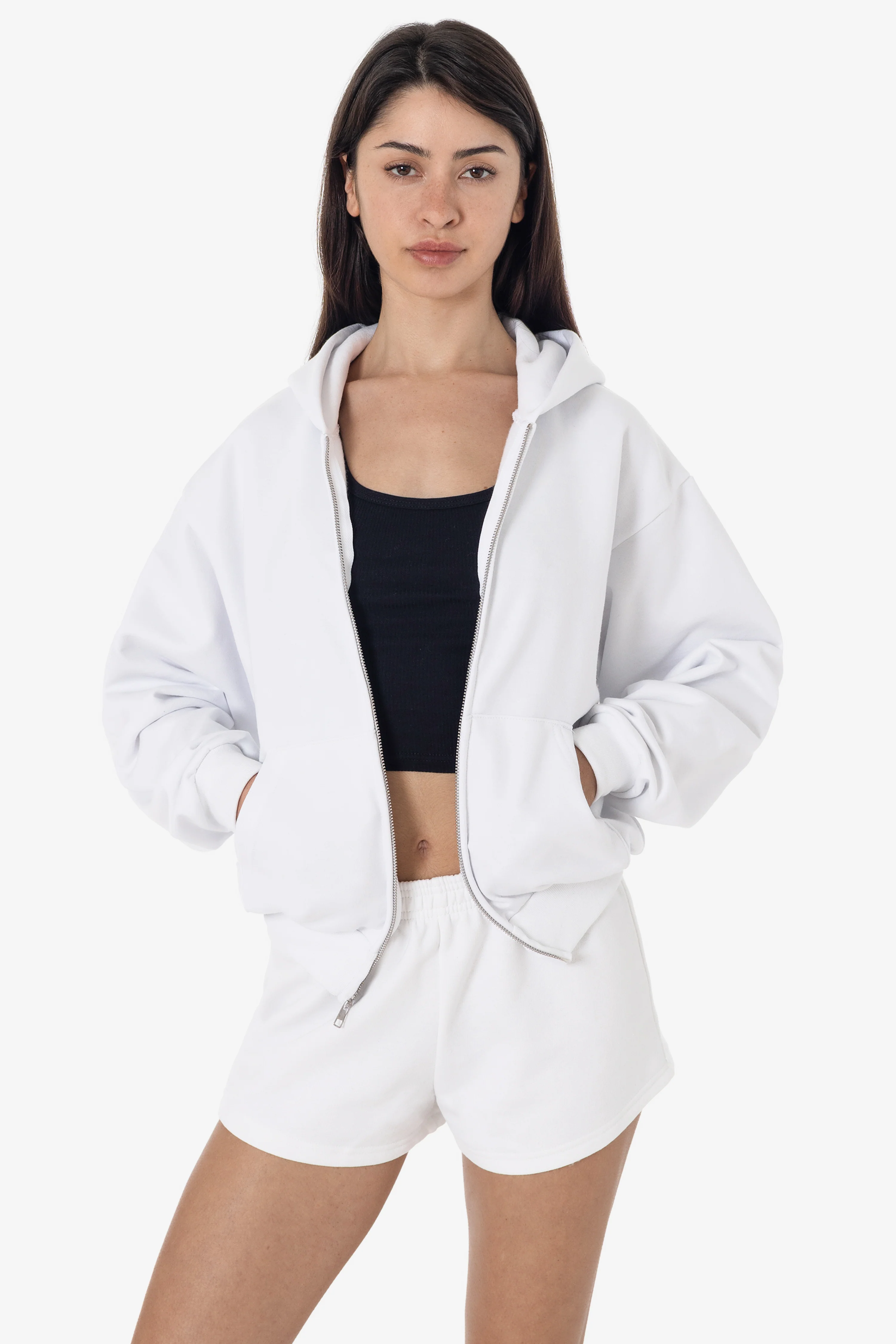 MWF10 - 10 oz. Mid-weight Poly Cotton Fleece Waist Length Zip-Up Hoodie - Image 9