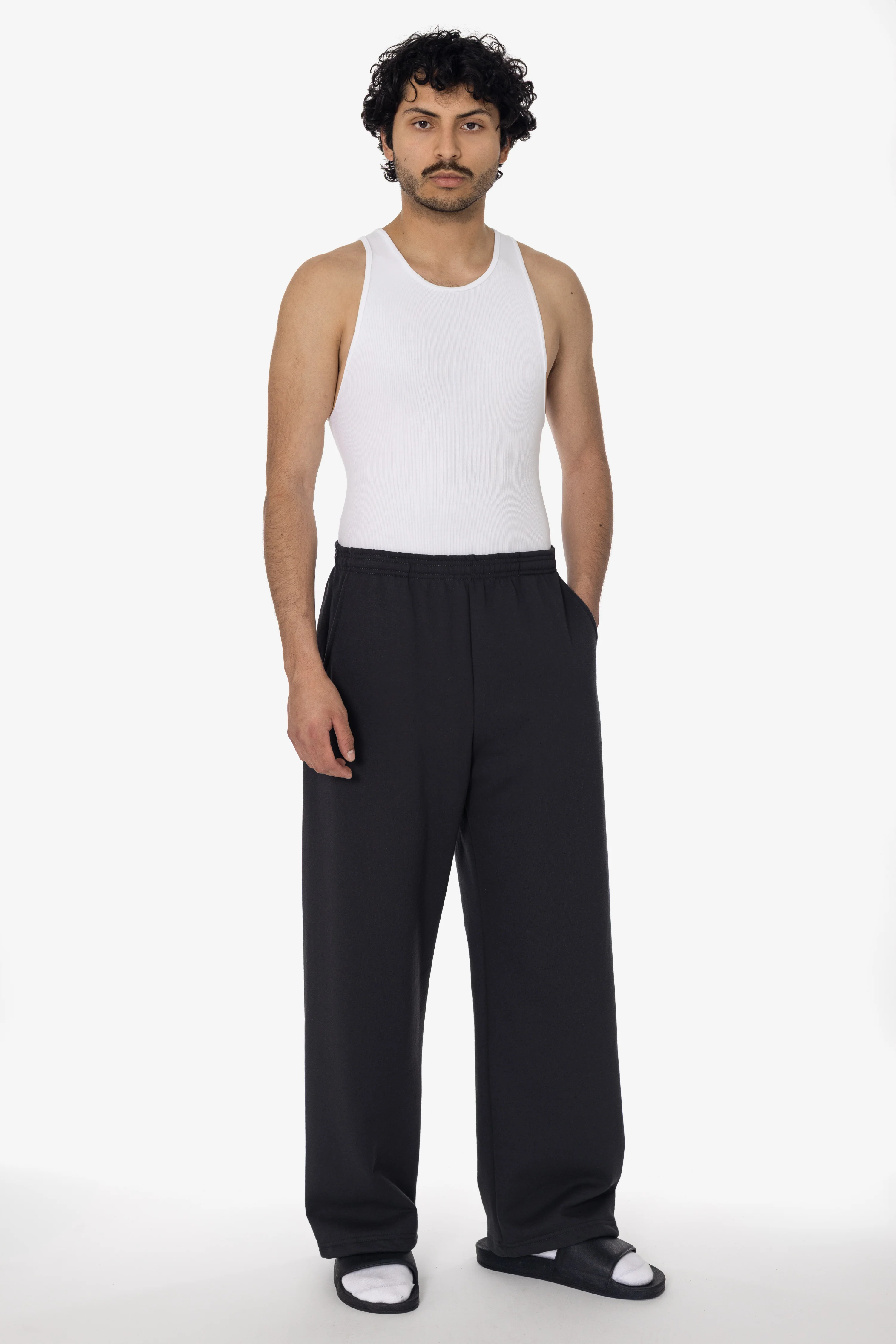 MWF1045 - 10 oz. Mid-Weight Poly Cotton Fleece Wide Open Bottom Sweatpant - Image 12