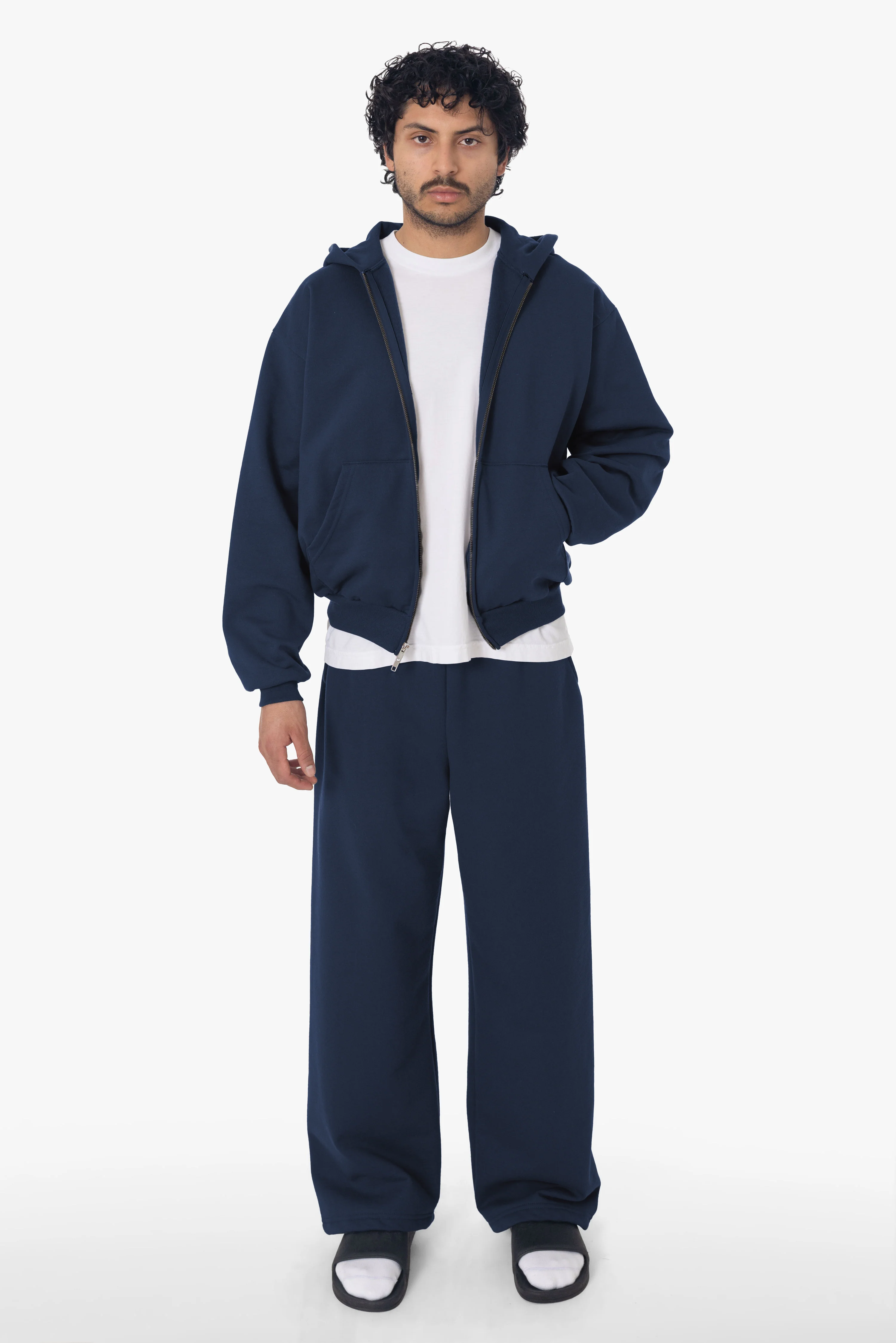 MWF1045 - 10 oz. Mid-Weight Poly Cotton Fleece Wide Open Bottom Sweatpant - Image 33