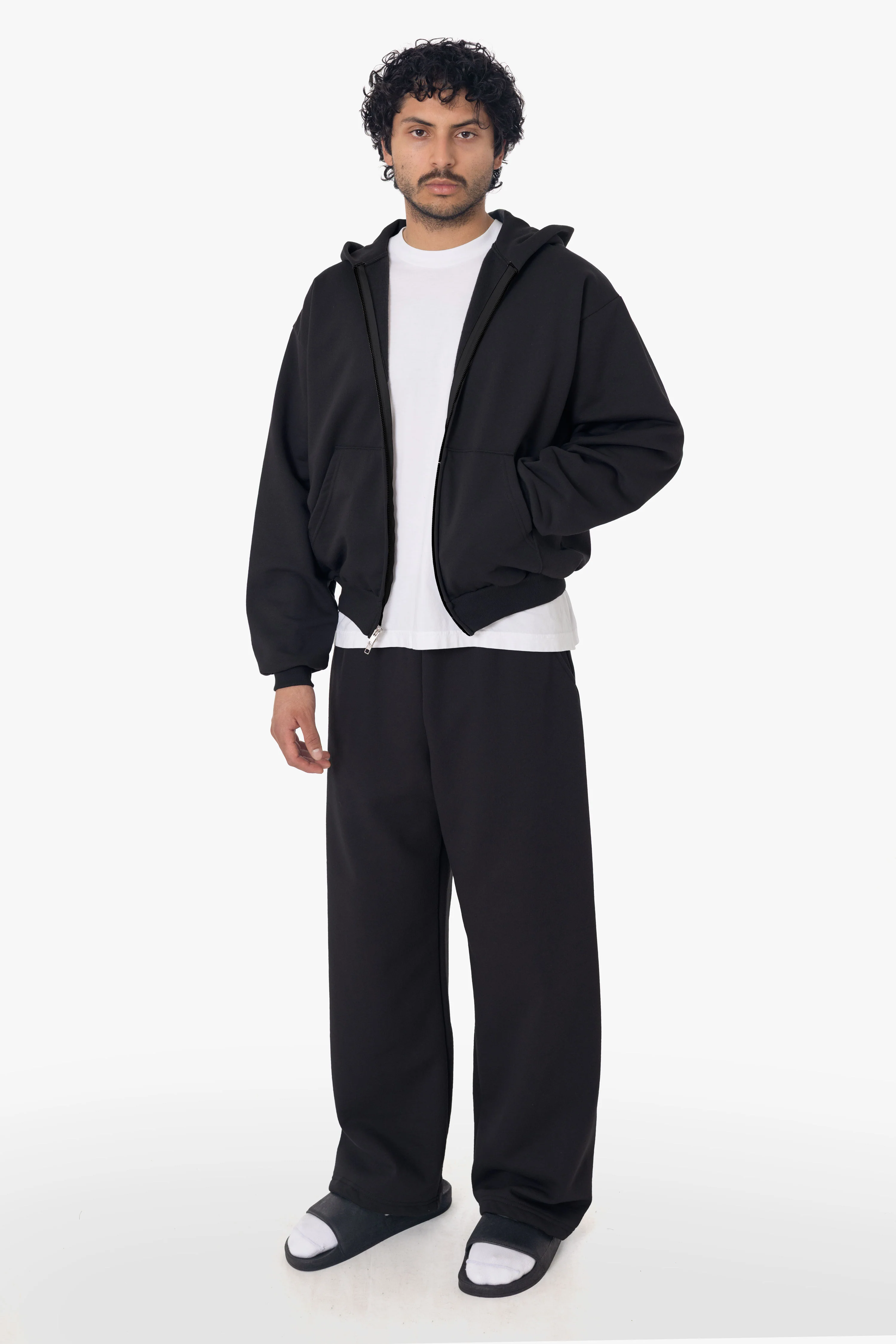 MWF1045 - 10 oz. Mid-Weight Poly Cotton Fleece Wide Open Bottom Sweatpant - Image 5