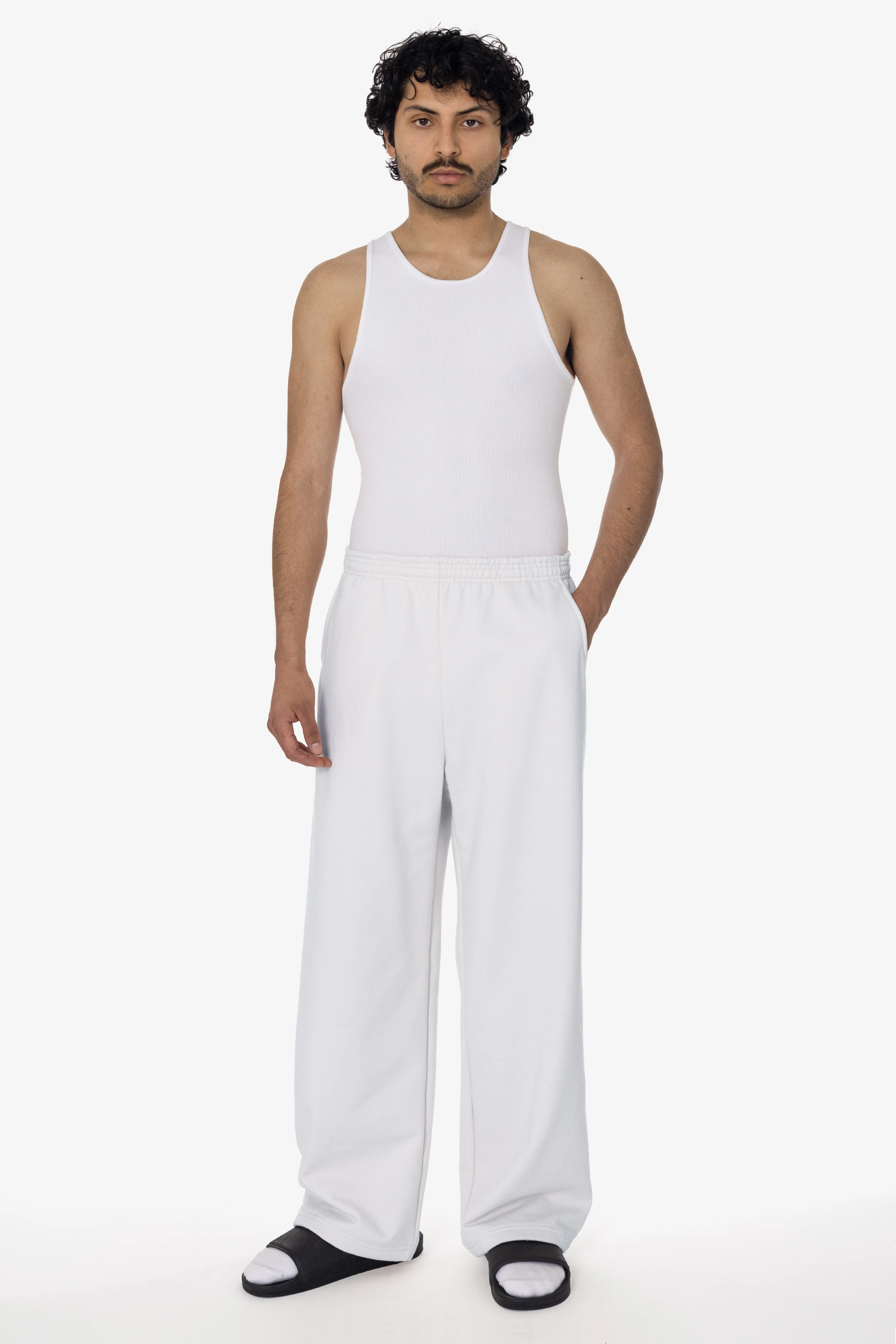 MWF1045 - 10 oz. Mid-Weight Poly Cotton Fleece Wide Open Bottom Sweatpant - Image 8