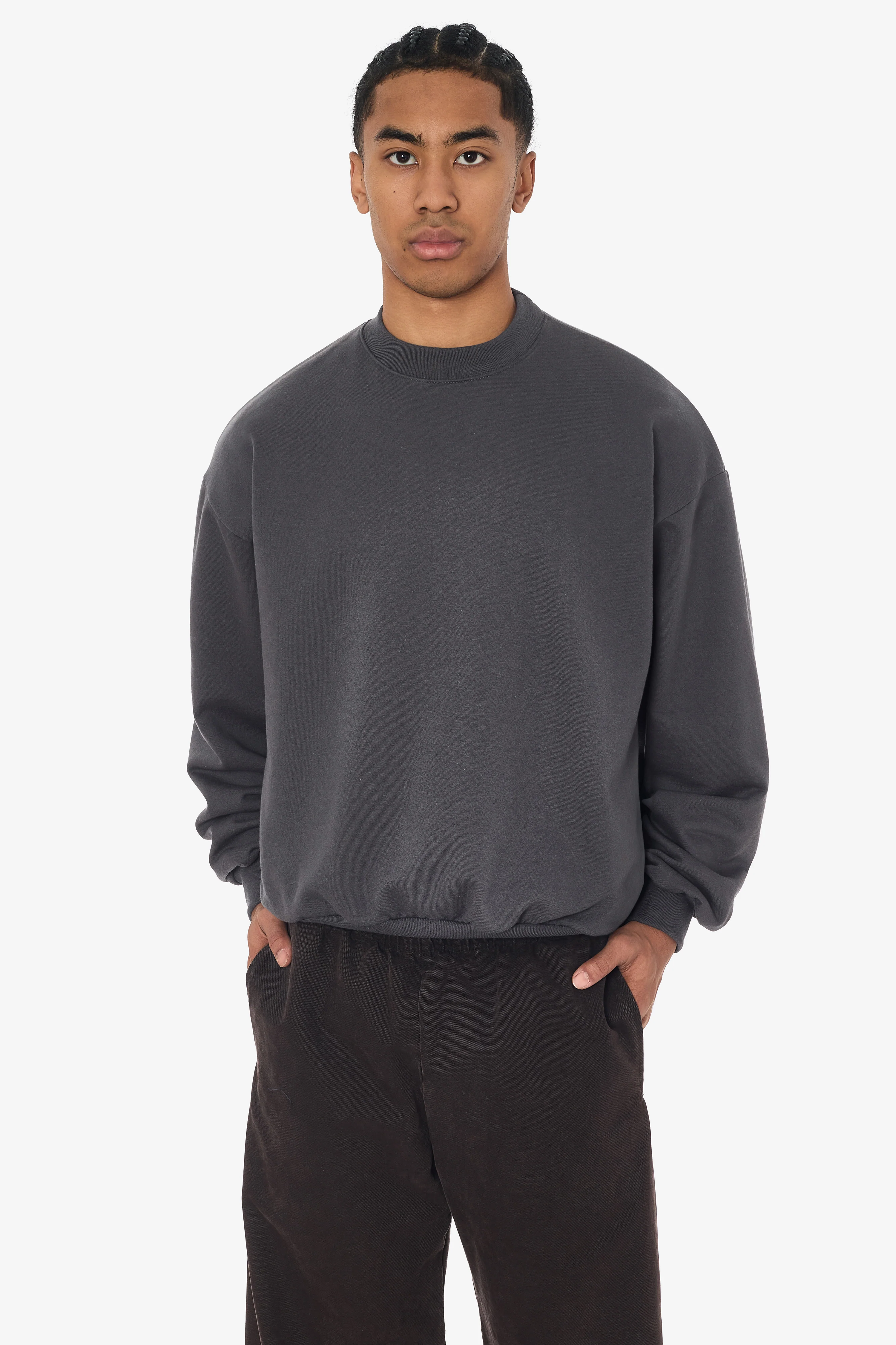 MWF1047 - 10 oz. Mid-weight Poly Cotton Fleece Wide Crewneck - Image 17