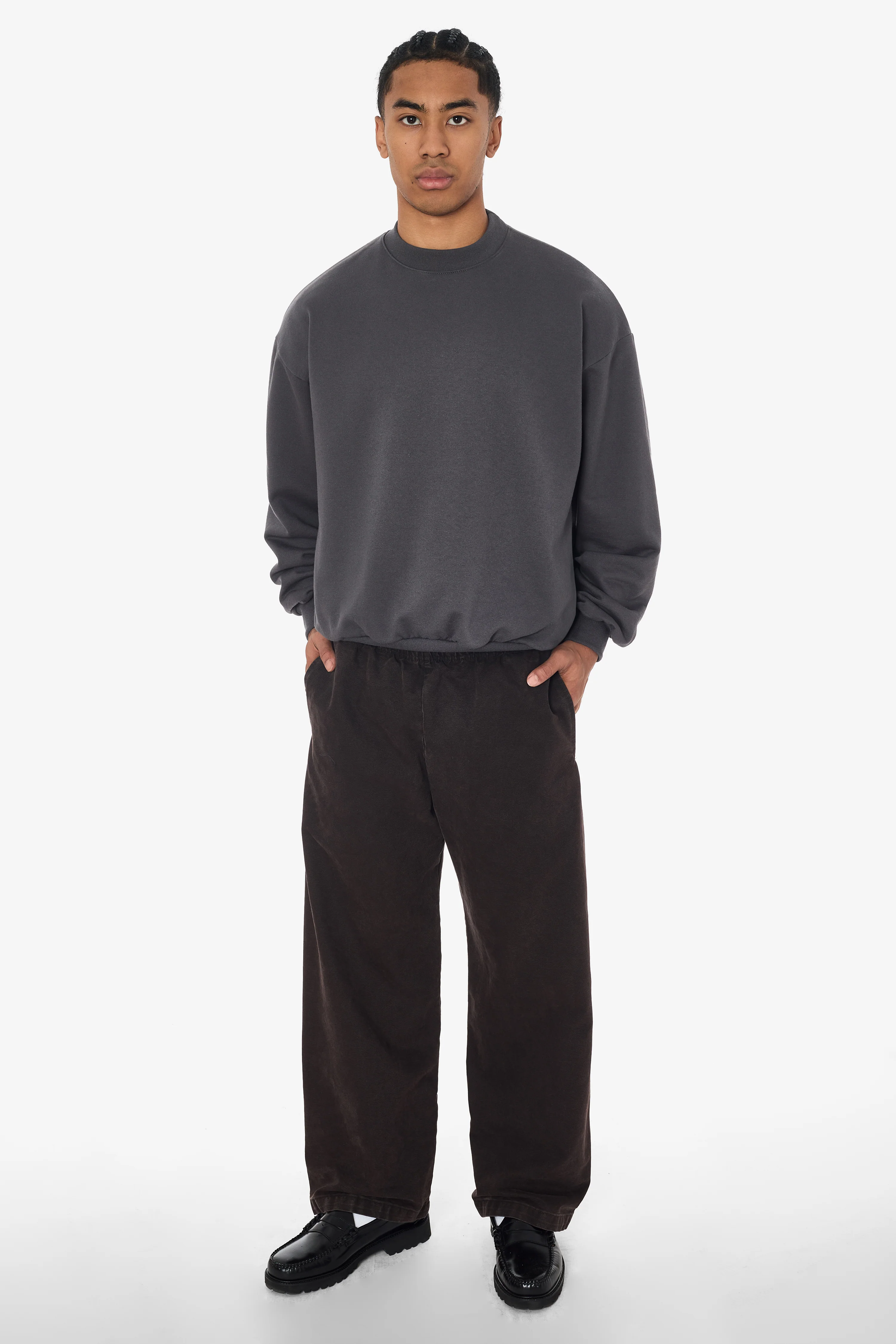 MWF1047 - 10 oz. Mid-weight Poly Cotton Fleece Wide Crewneck - Image 18