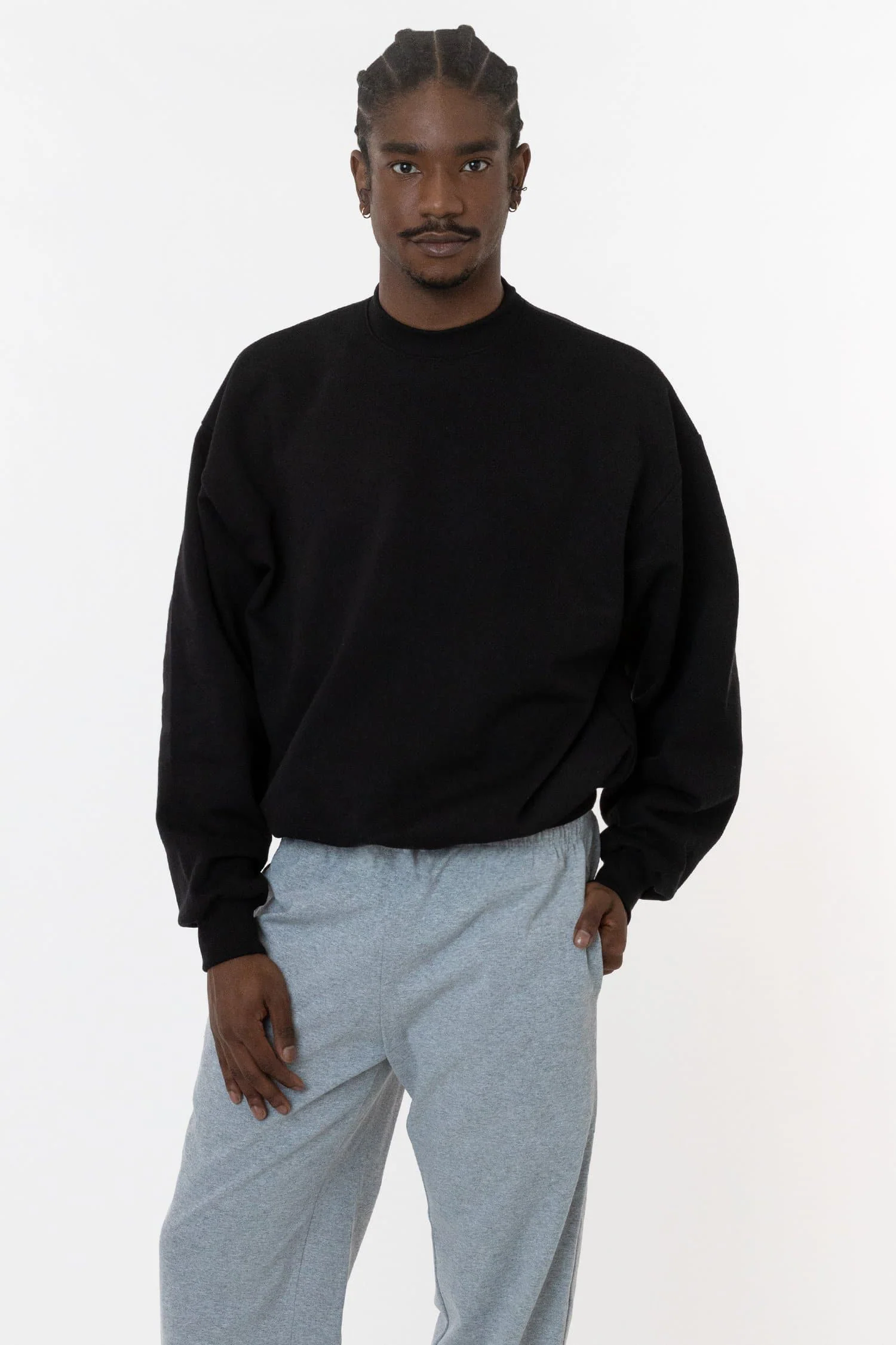 MWF1047 - 10 oz. Mid-weight Poly Cotton Fleece Wide Crewneck - Image 35
