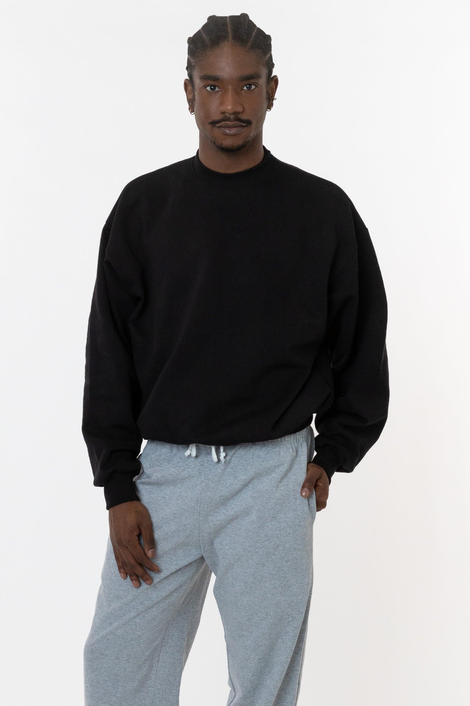 MWF1047 - 10 oz. Mid-weight Poly Cotton Fleece Wide Crewneck - Image 38