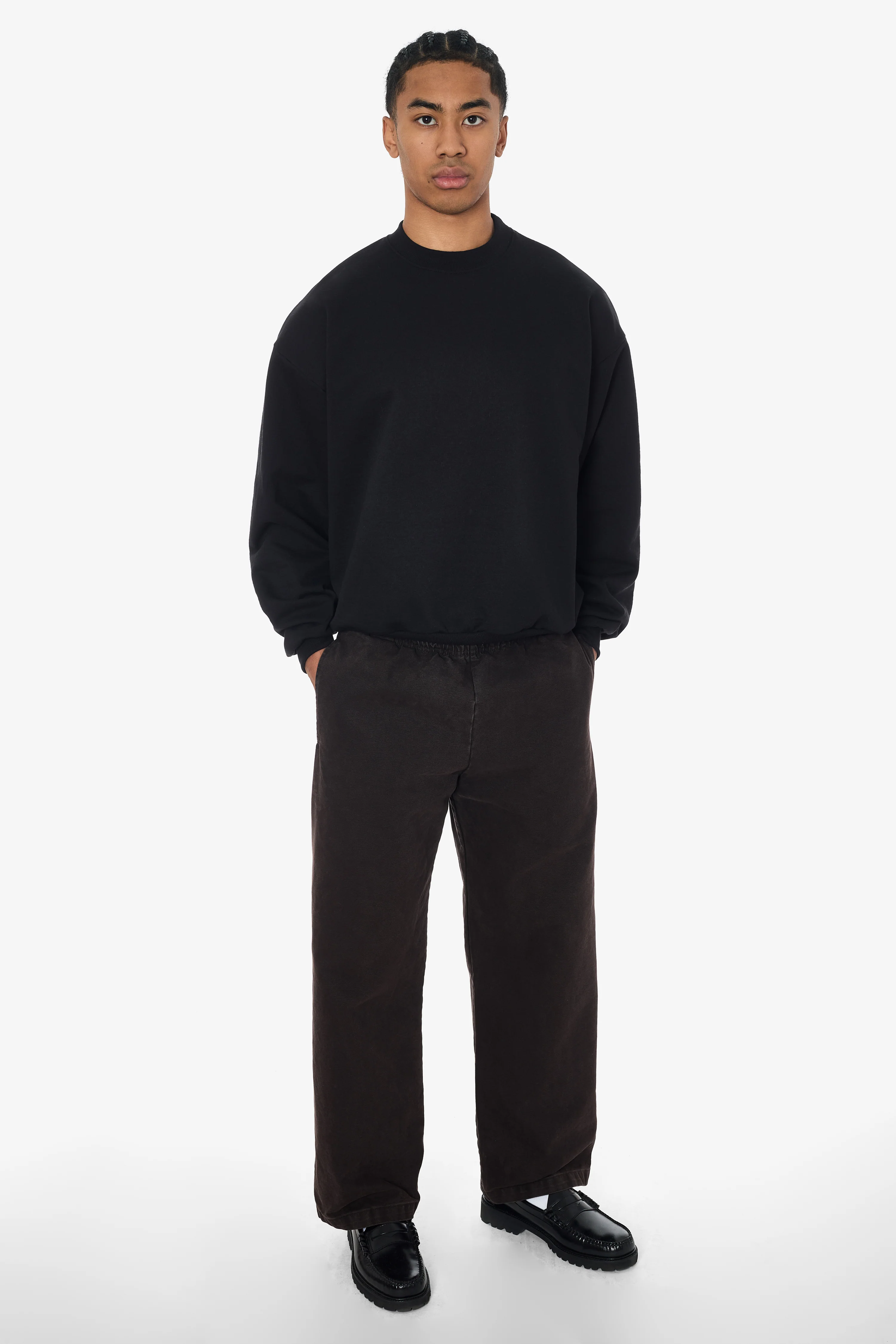MWF1047 - 10 oz. Mid-weight Poly Cotton Fleece Wide Crewneck - Image 4