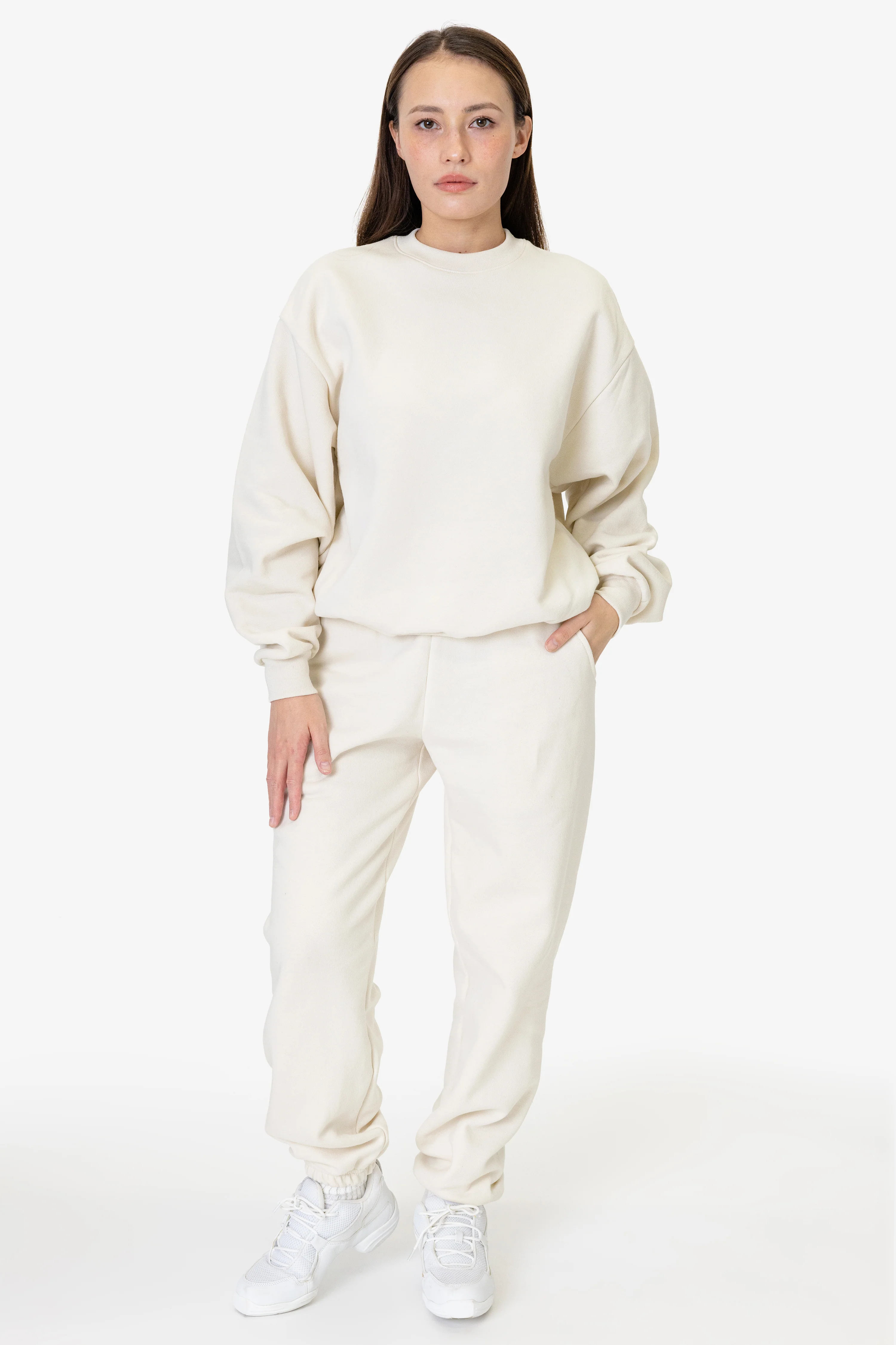 MWF1047 - 10 oz. Mid-weight Poly Cotton Fleece Wide Crewneck - Image 45