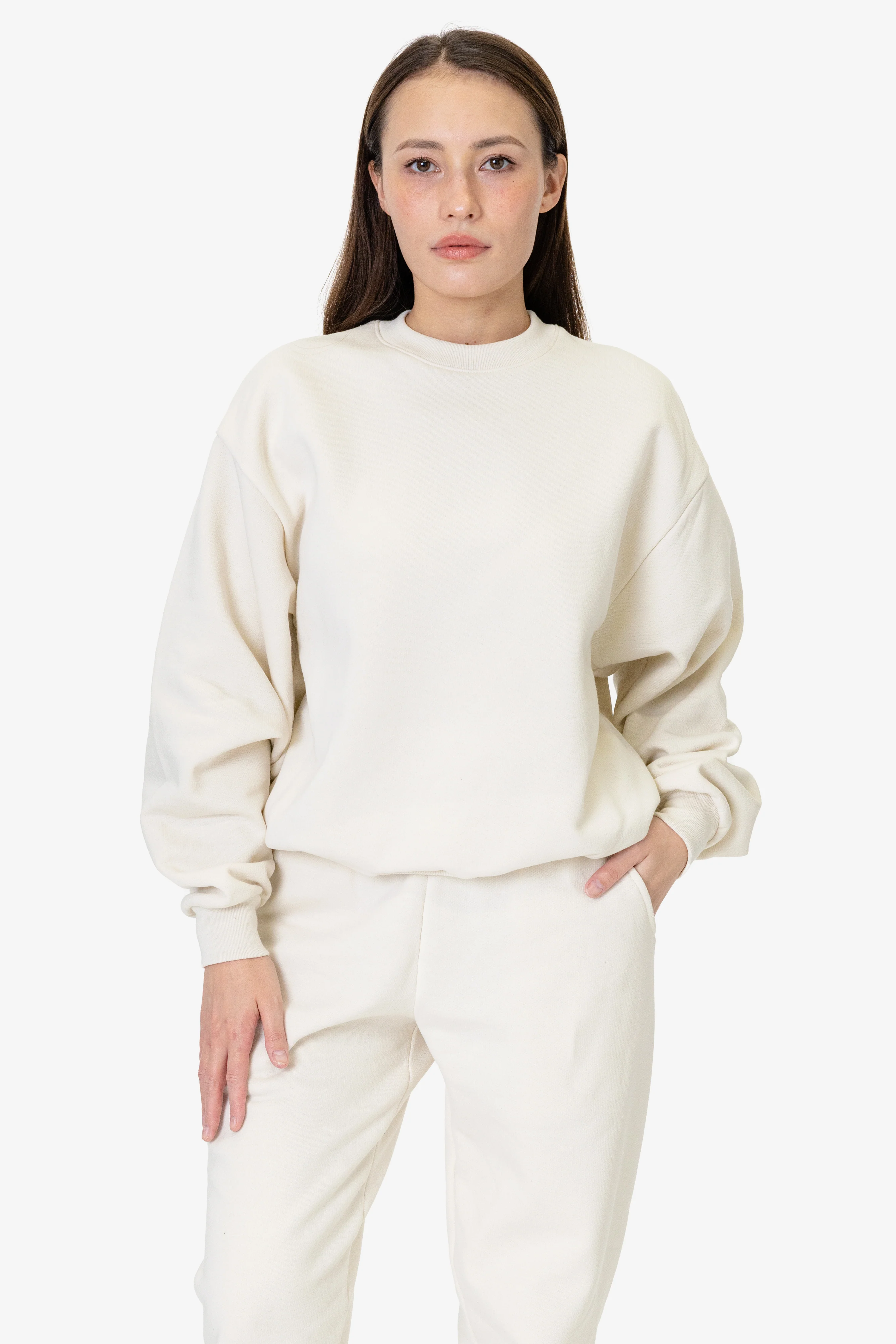 MWF1047 - 10 oz. Mid-weight Poly Cotton Fleece Wide Crewneck - Image 47