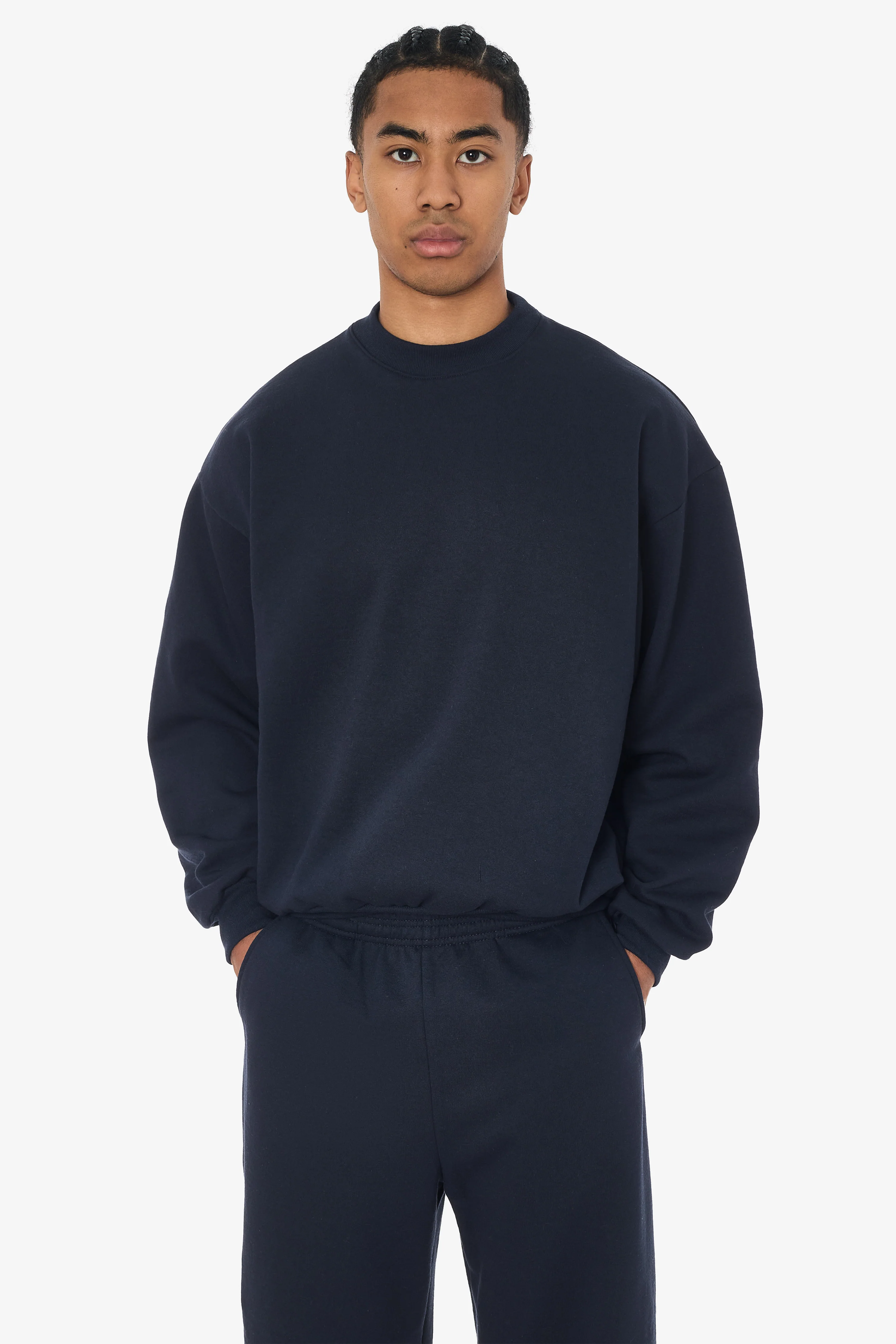 MWF1047 - 10 oz. Mid-weight Poly Cotton Fleece Wide Crewneck - Image 5