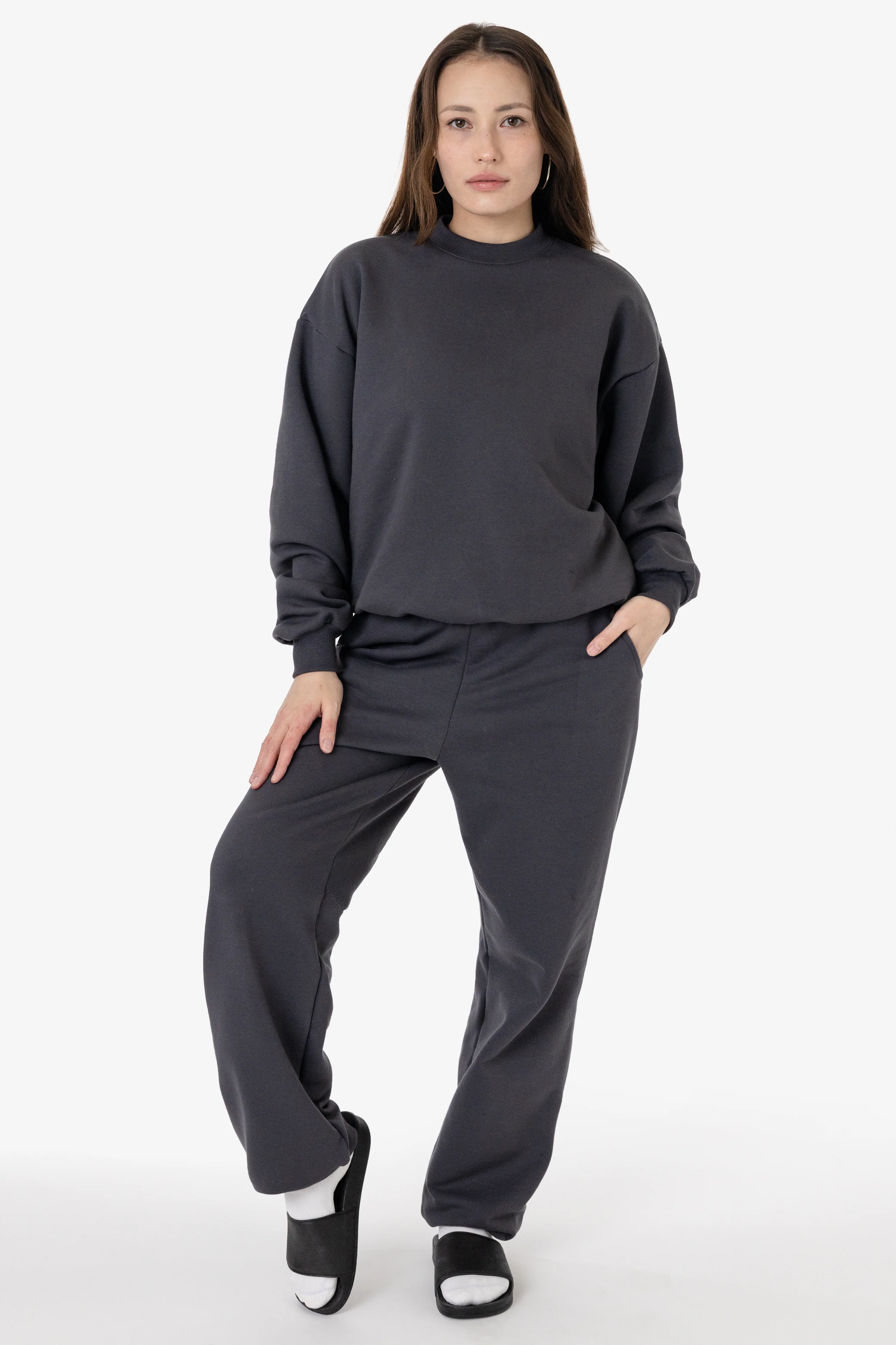 MWF1047 - 10 oz. Mid-weight Poly Cotton Fleece Wide Crewneck - Image 50