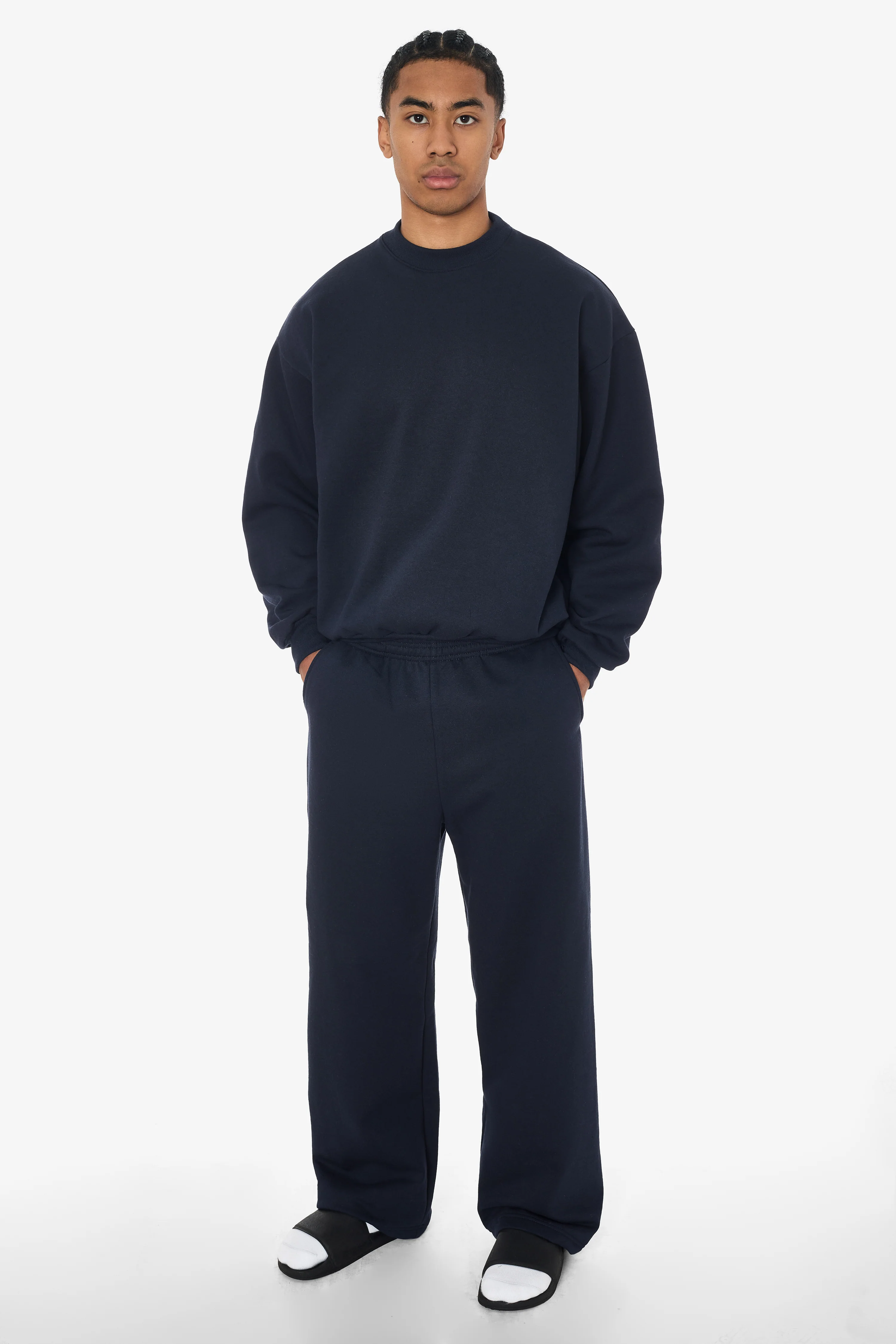 MWF1047 - 10 oz. Mid-weight Poly Cotton Fleece Wide Crewneck - Image 58