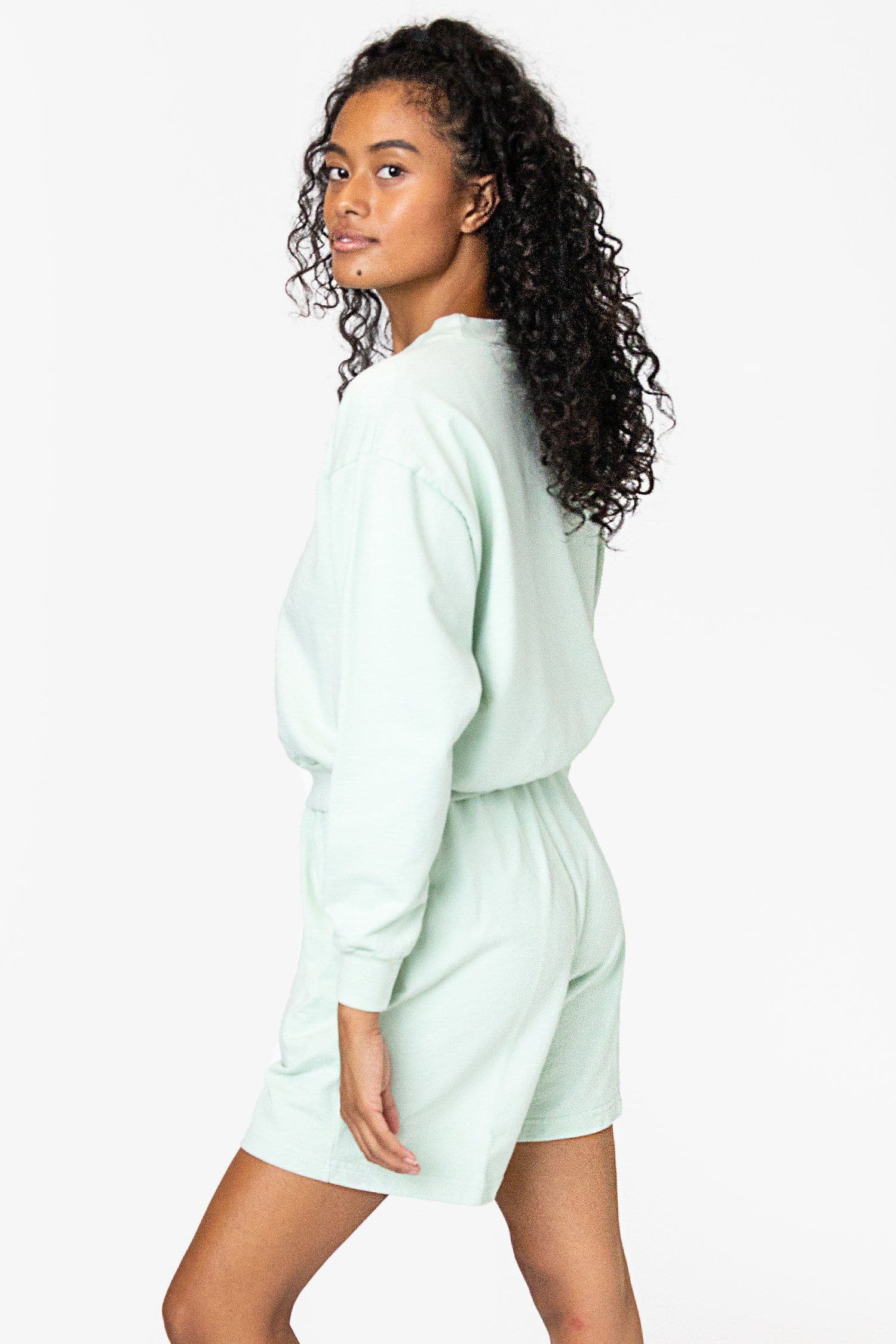 MWT06GD - Garment Dyed Cropped Mock Neck French Terry Pullover - Image 5