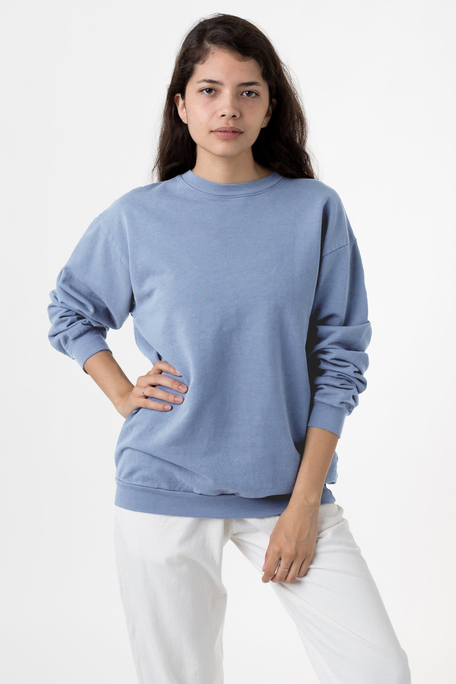 MWT07GD Unisex - Long Sleeve Garment Dye French Terry Pullover - Image 4