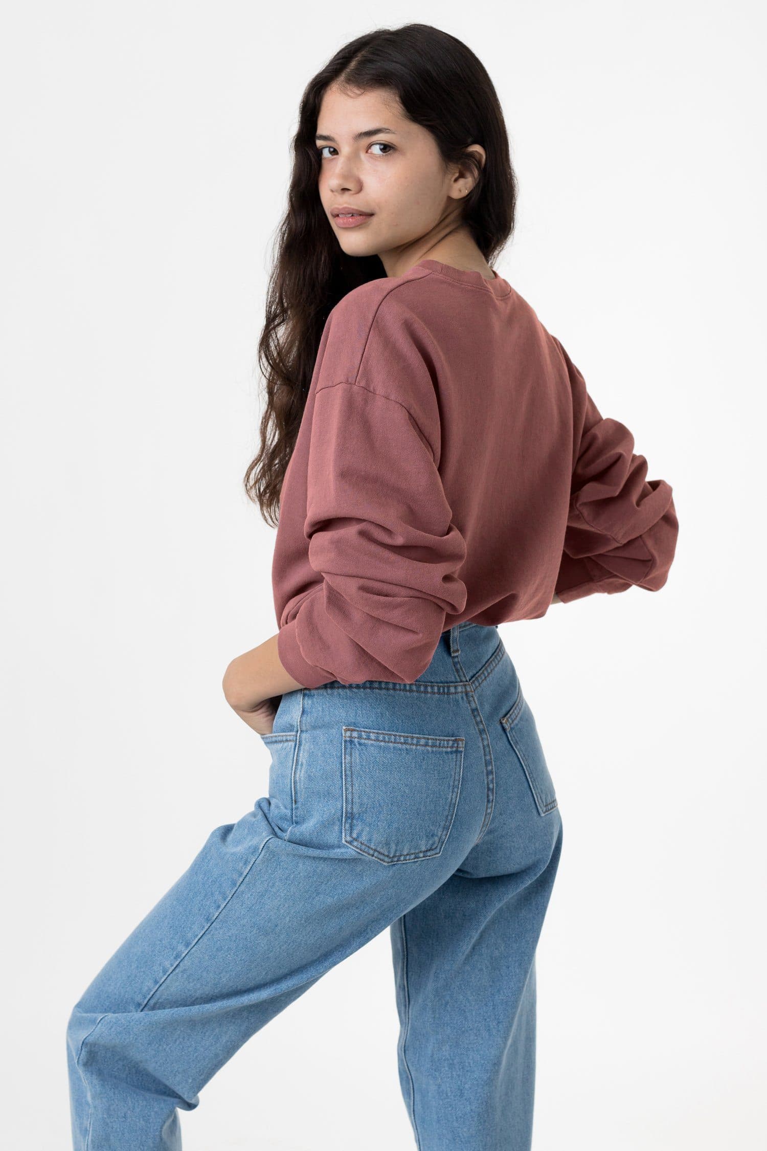 MWT07GD Unisex - Long Sleeve Garment Dye French Terry Pullover - Image 5