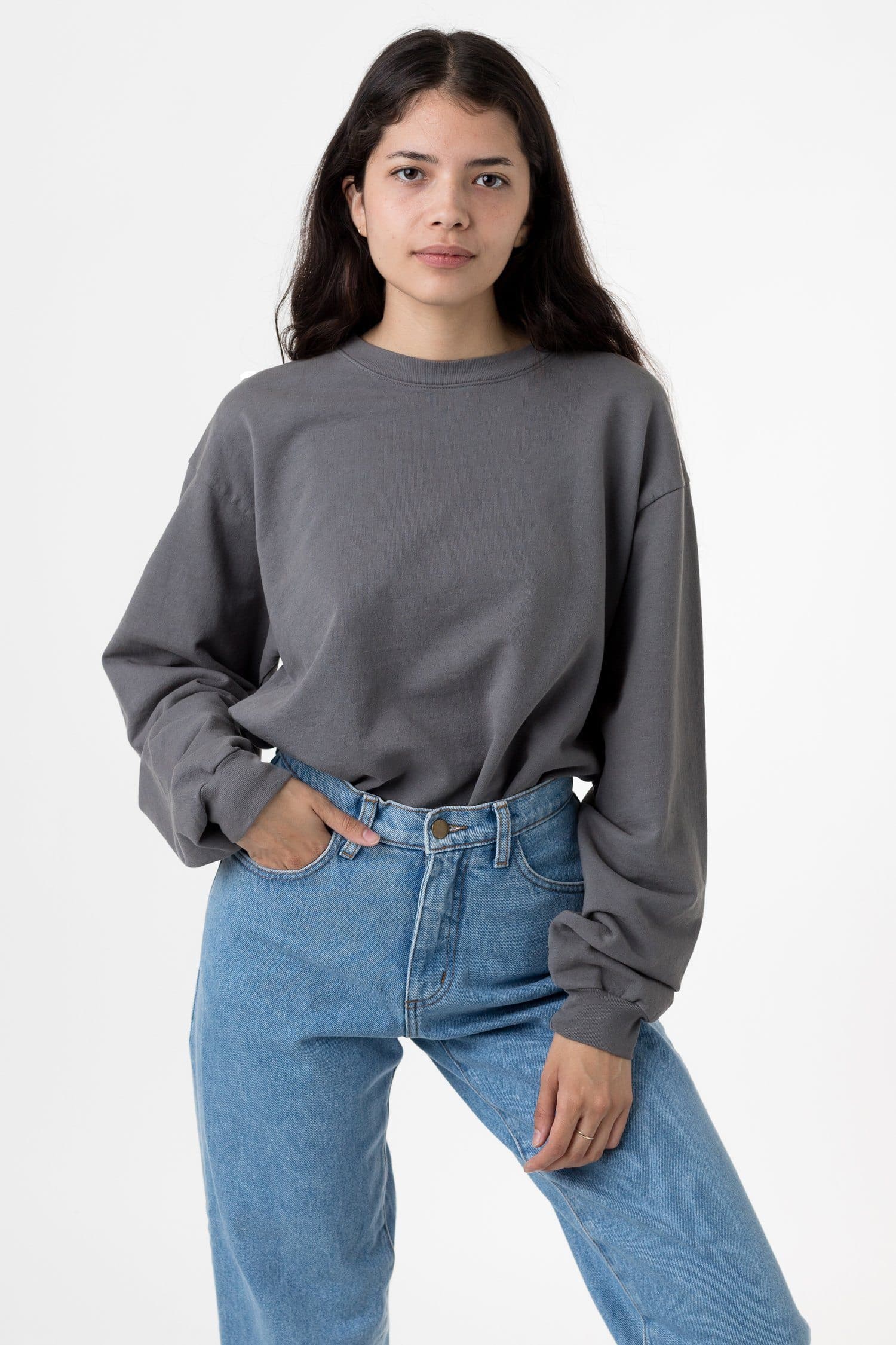 MWT07GD Unisex - Long Sleeve Garment Dye French Terry Pullover - Image 6