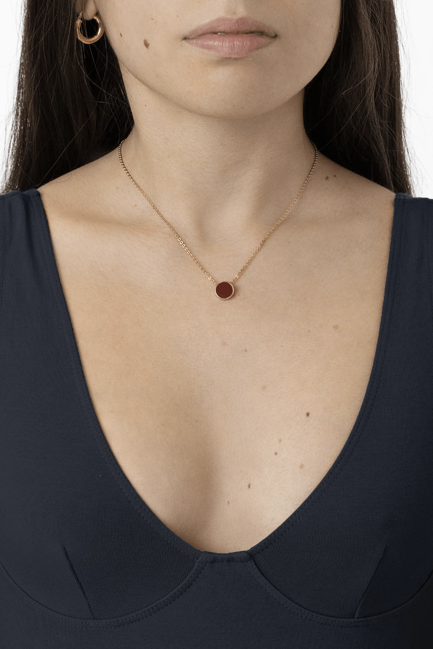 NCKES90 - 9mm Enamel Stud Necklace - Image 2