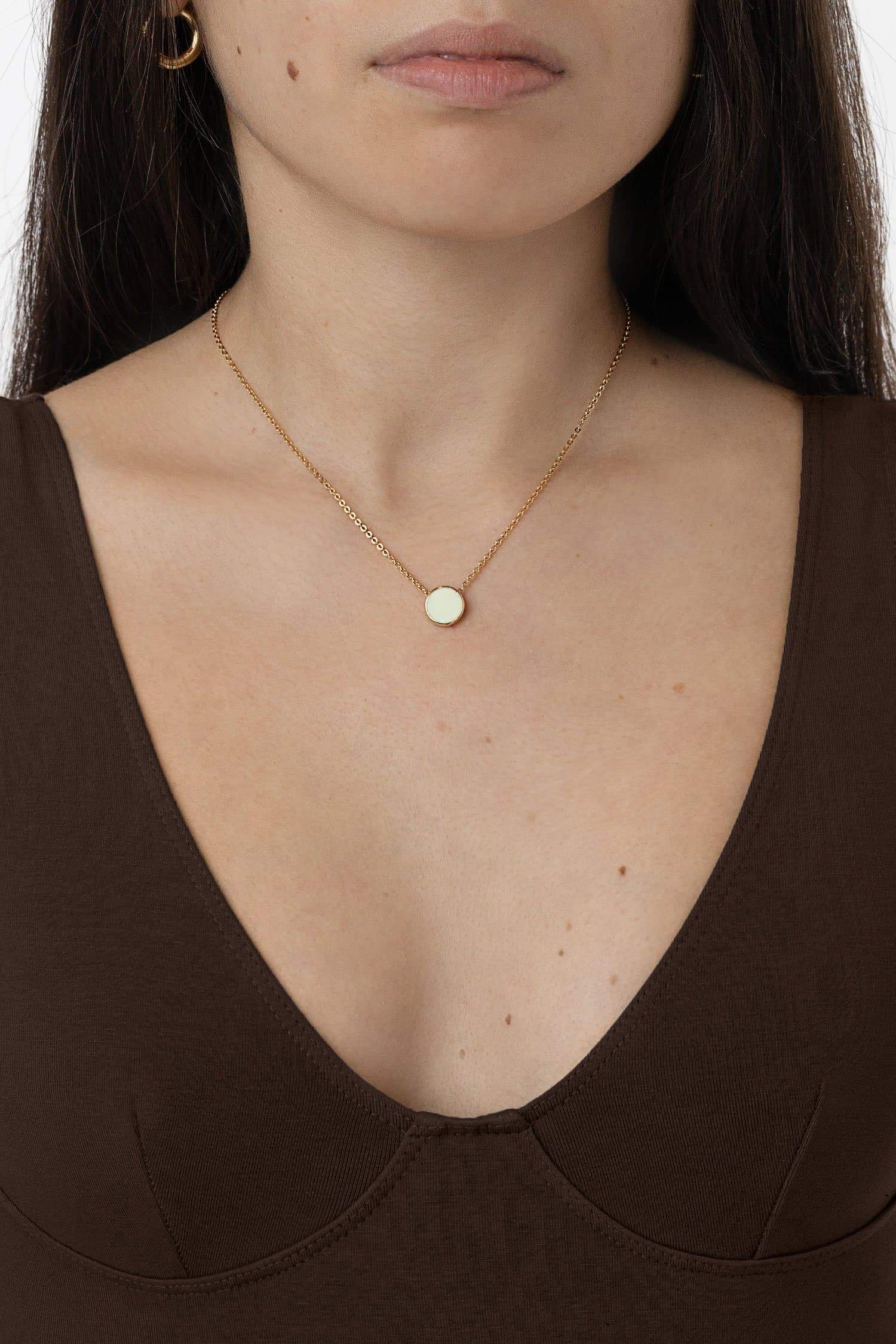NCKES90 - 9mm Enamel Stud Necklace - Image 3