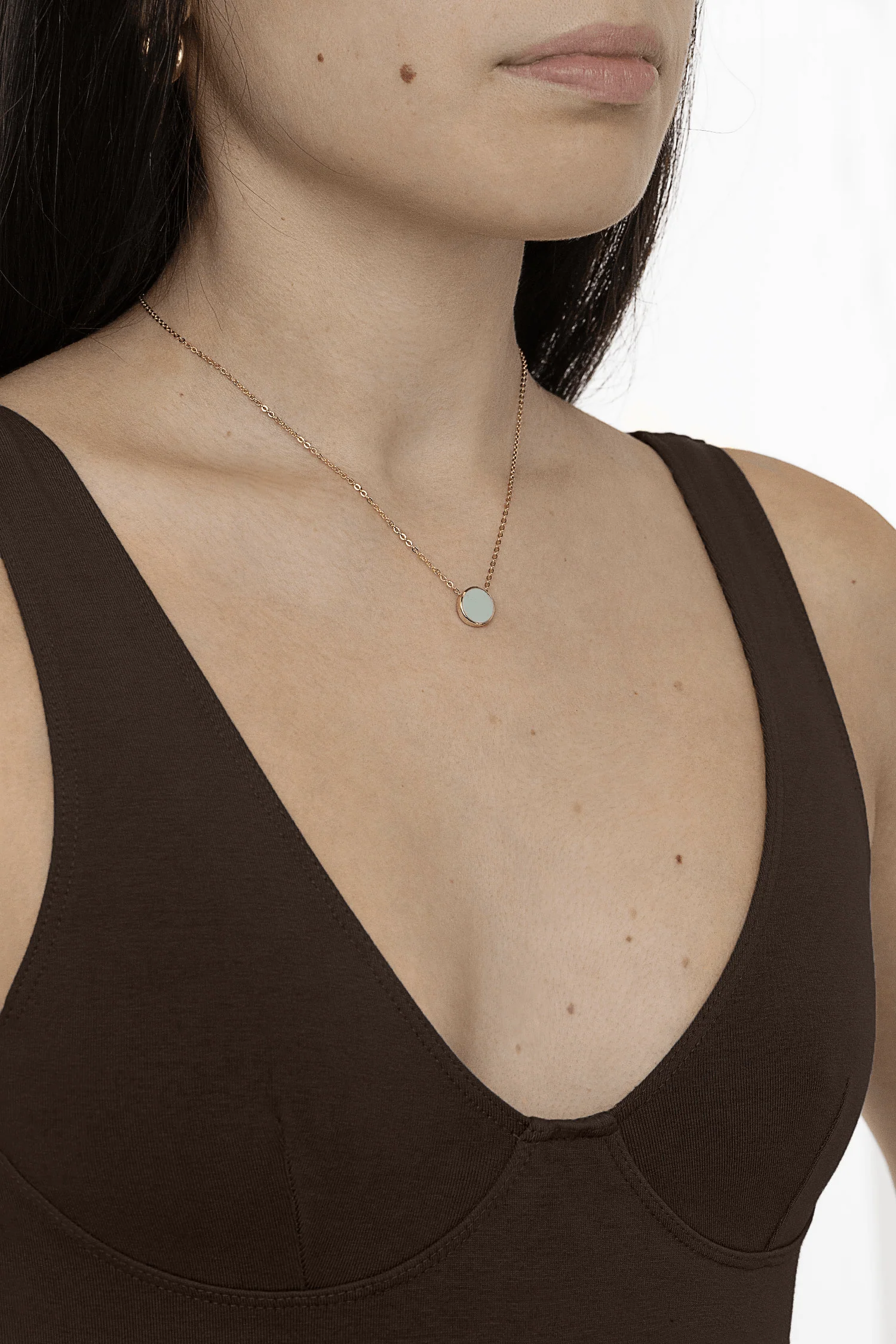 NCKES90 - 9mm Enamel Stud Necklace - Image 4
