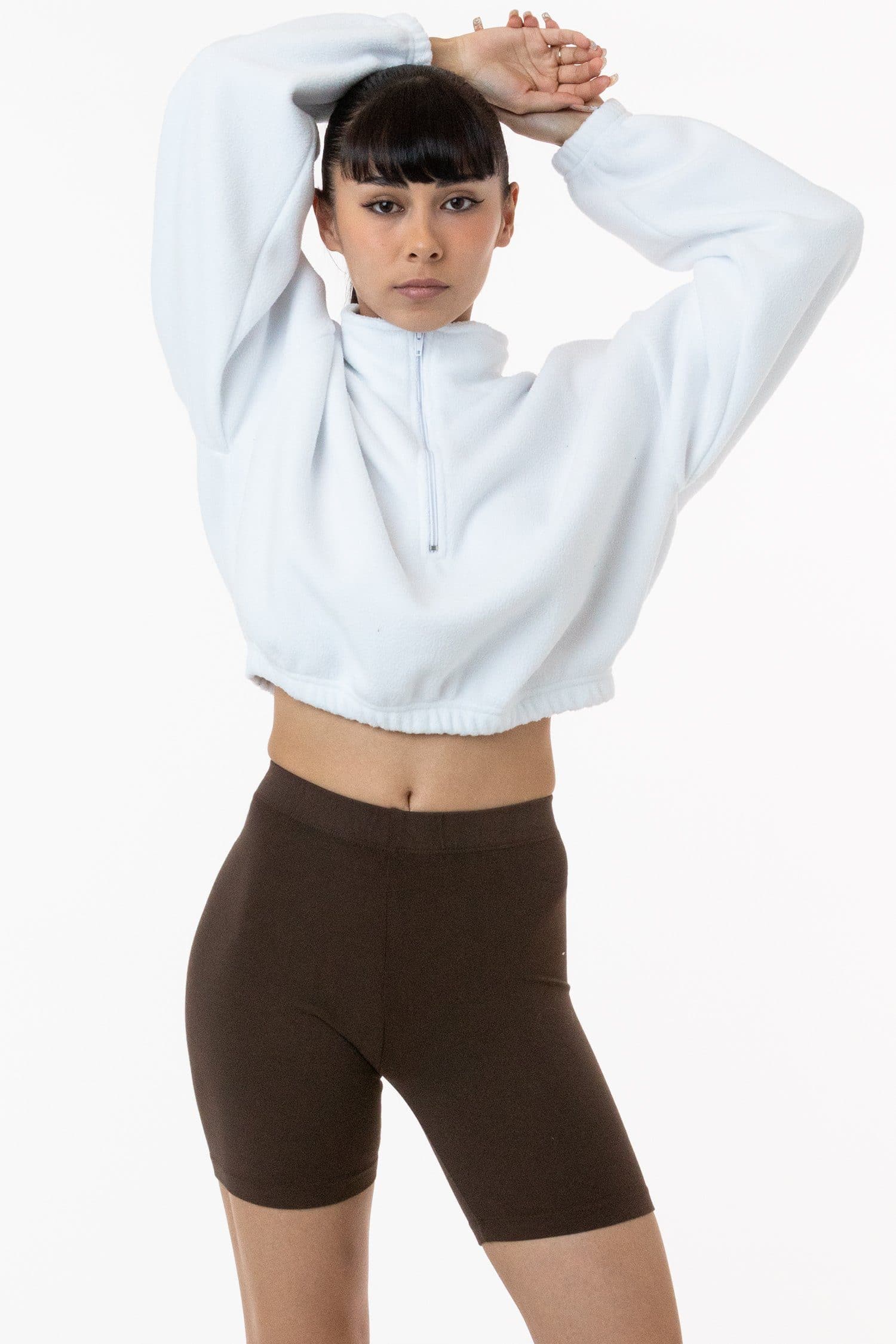 PF306 - Cropped Polar Fleece Half Zip Pullover - Image 11