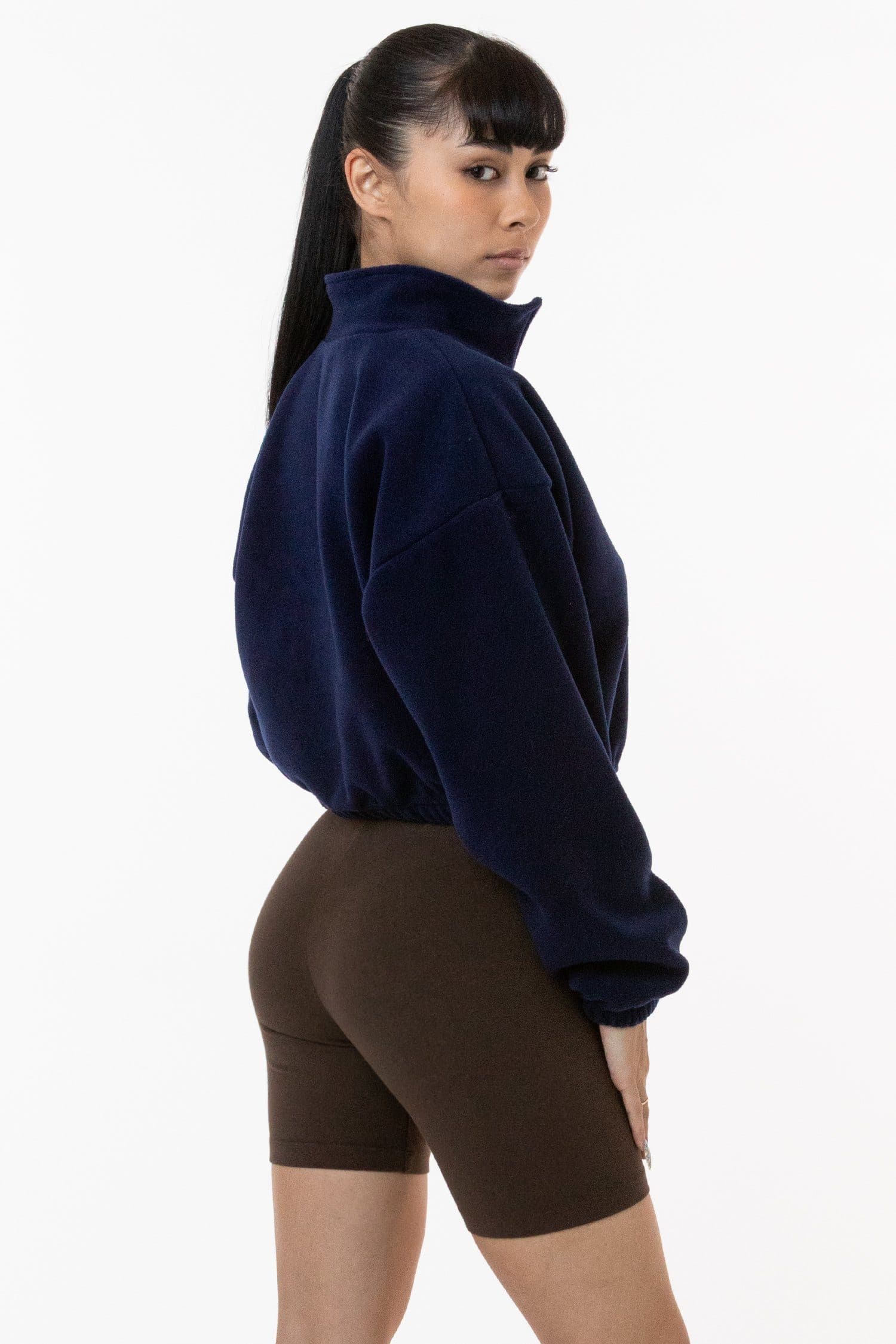 PF306 - Cropped Polar Fleece Half Zip Pullover - Image 24