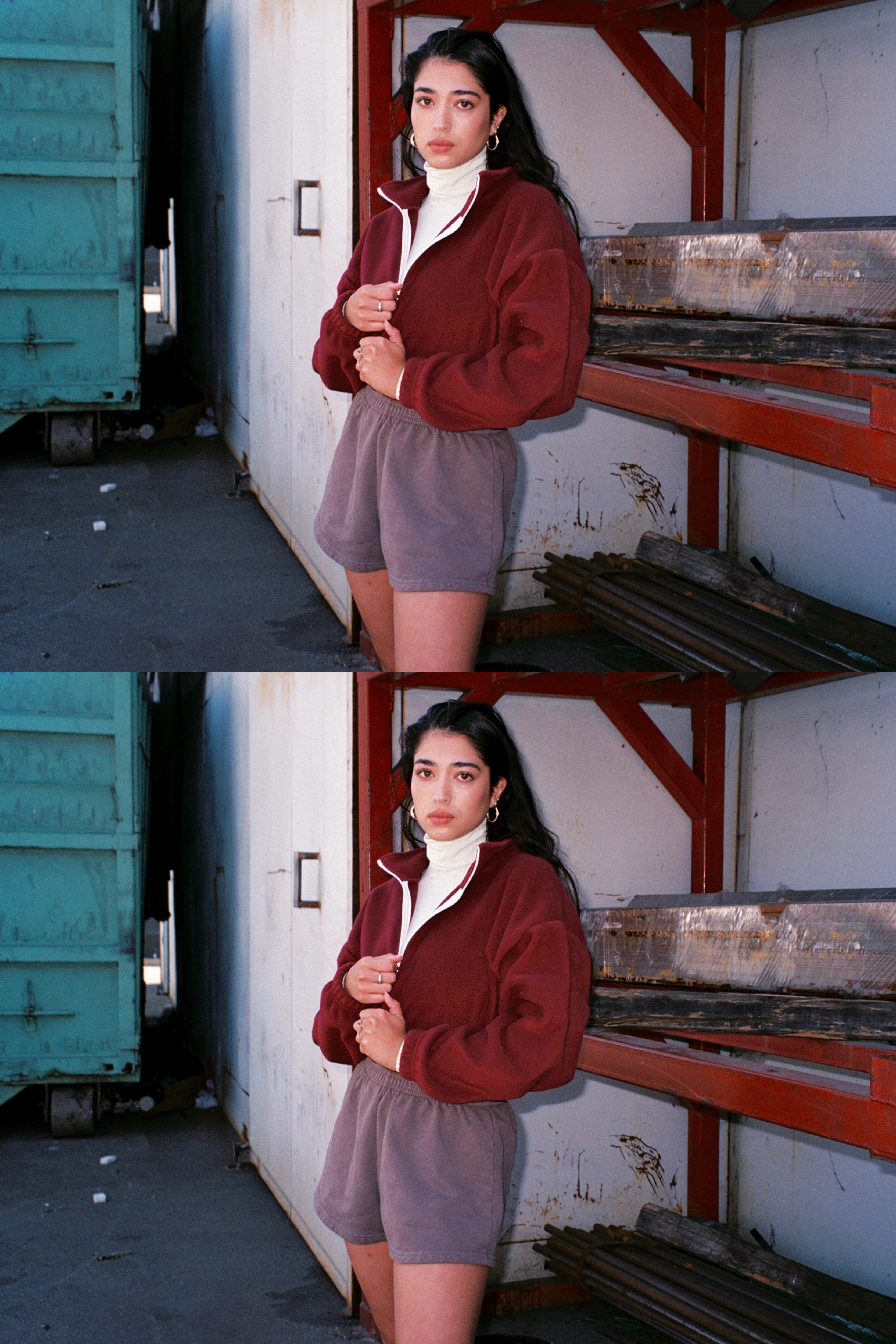 PF306 - Cropped Polar Fleece Half Zip Pullover - Image 30