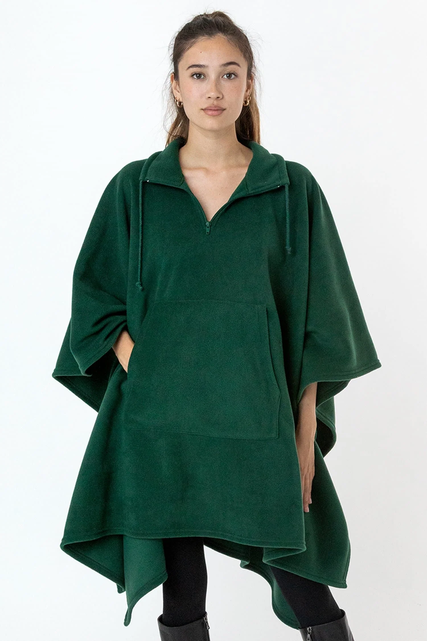 PF419 - Polar Fleece Half Zip Poncho - Image 5