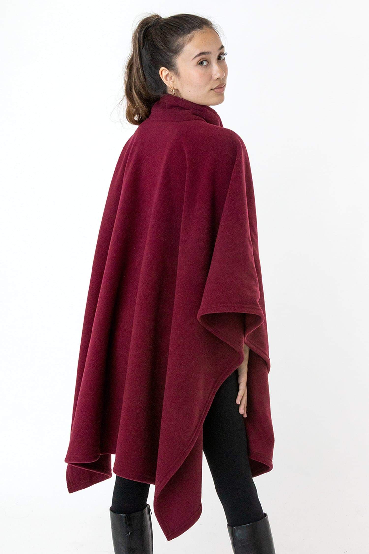 PF419 - Polar Fleece Half Zip Poncho - Image 6