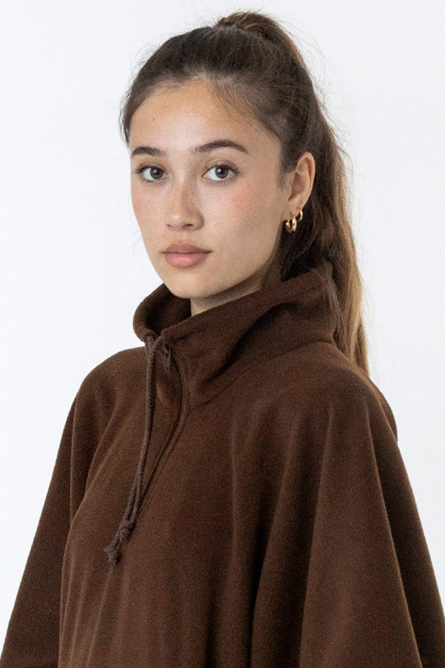 PF419 - Polar Fleece Half Zip Poncho - Image 7