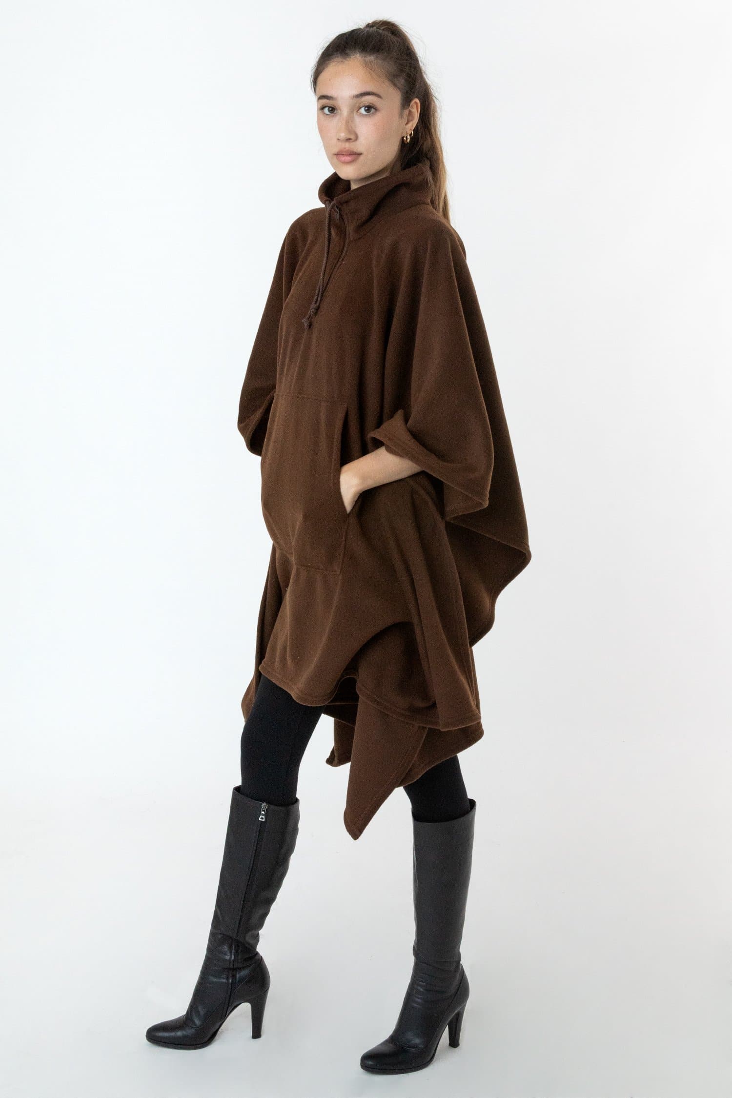 PF419 - Polar Fleece Half Zip Poncho - Image 8