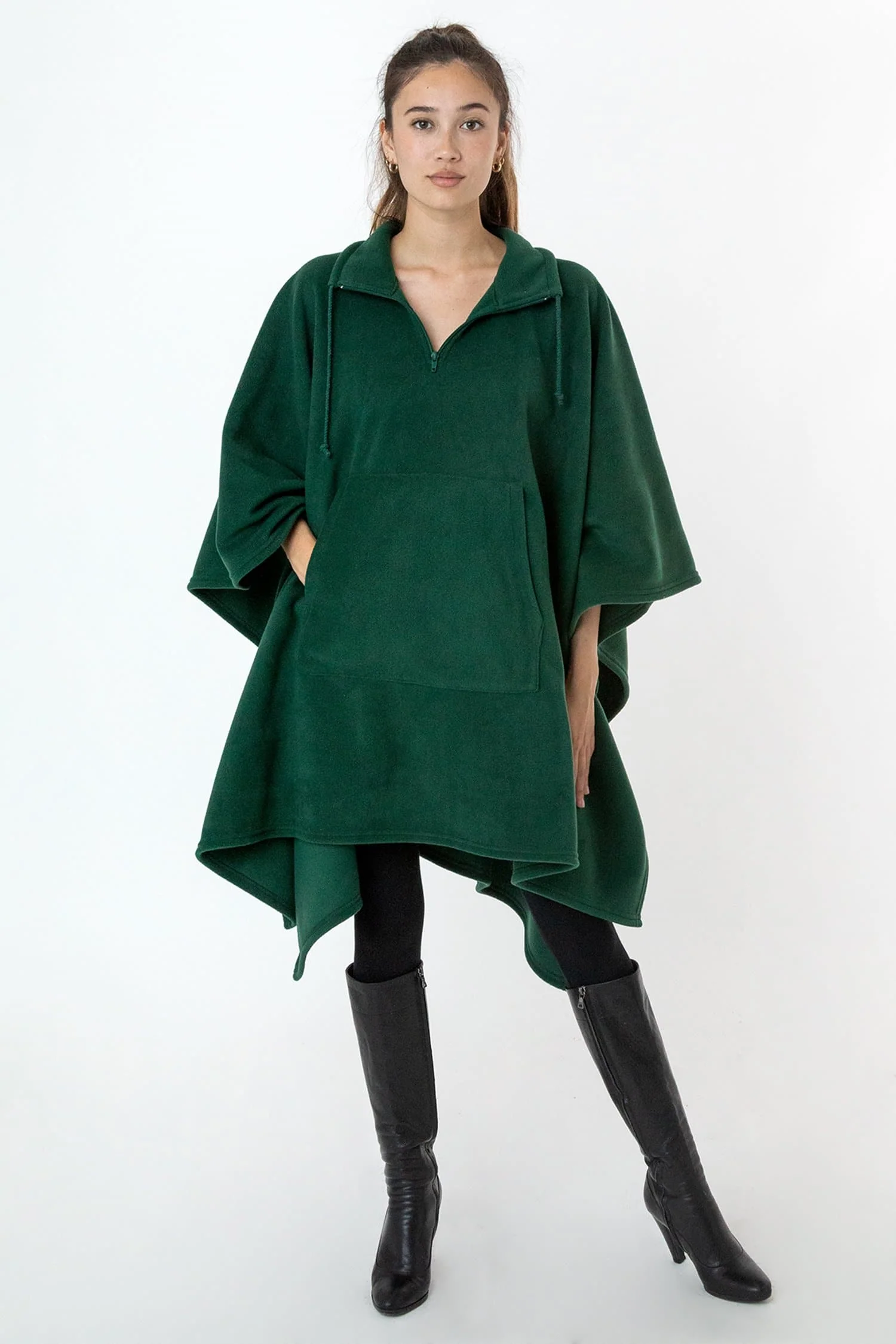 PF419 - Polar Fleece Half Zip Poncho - Image 9
