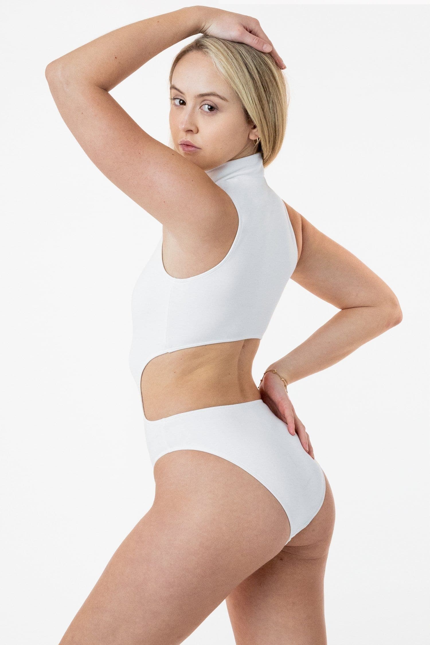 PON127 - Ponte Mockneck Cutout Bodysuit - Image 5