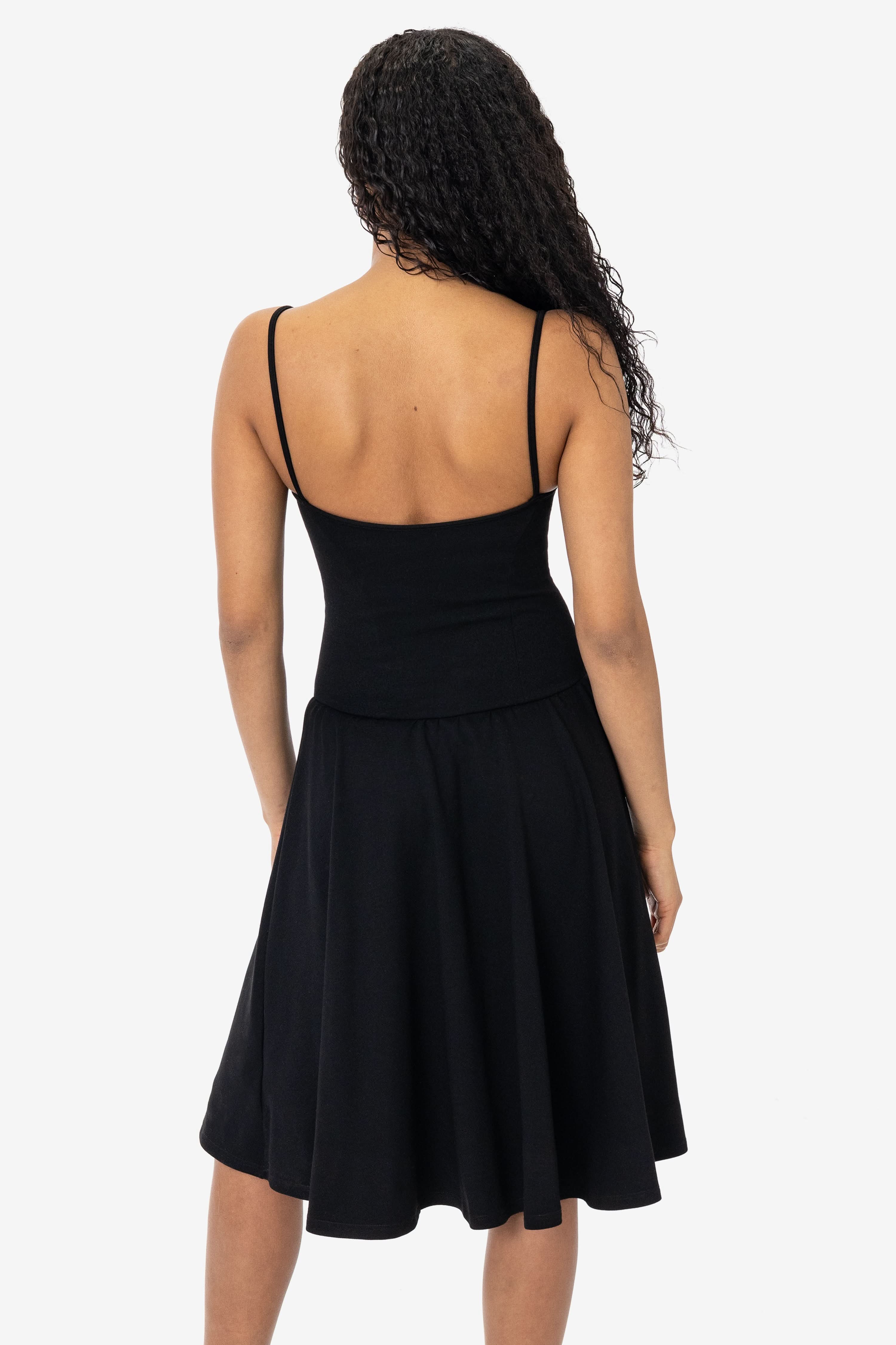 PON3662 - Ponte Mid-Length Drop Waist Spaghetti Dress - Image 7