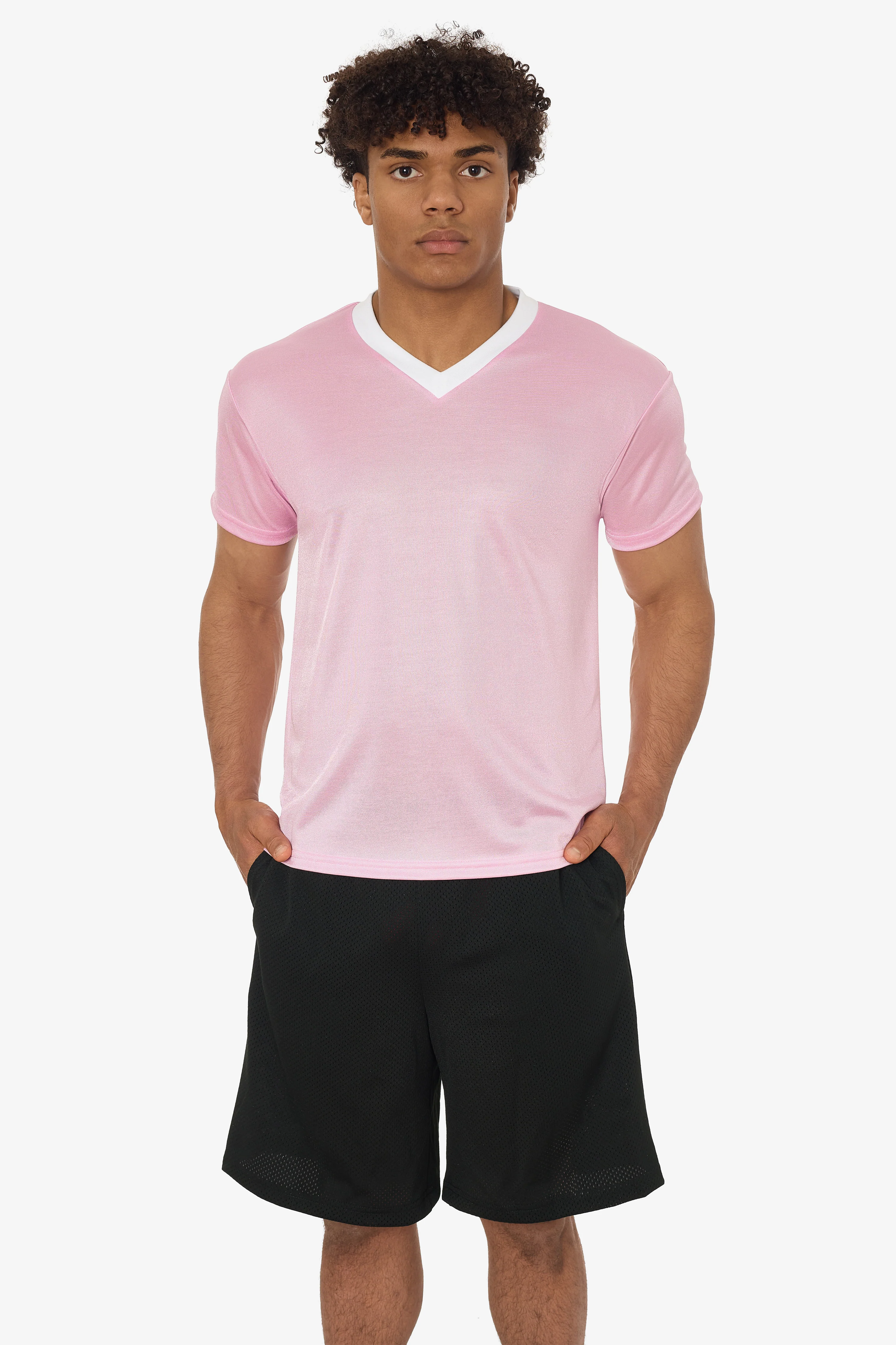 PPQ56 - Boxy Fit V-Neck SS Tee with Cuff - Image 13