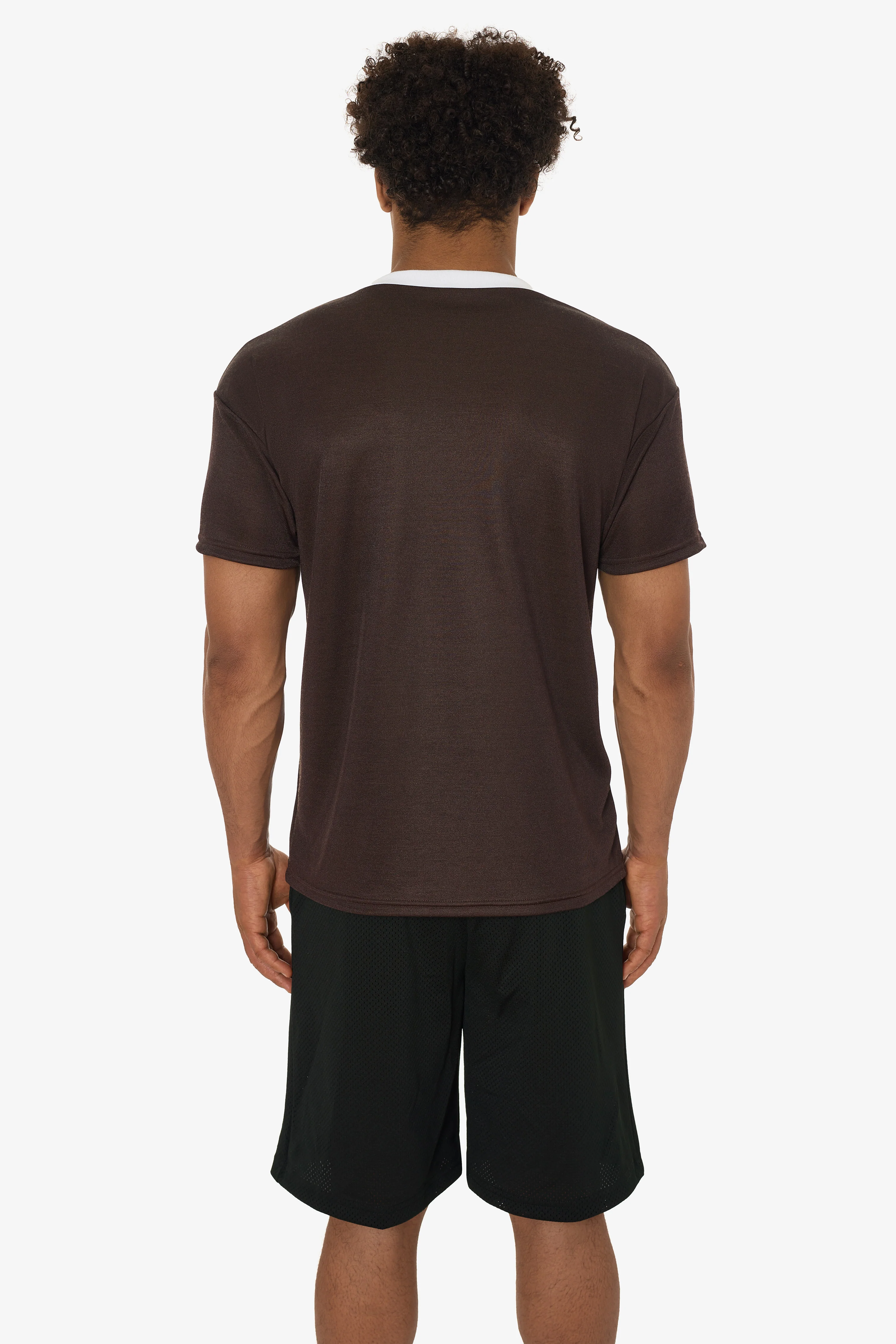 PPQ56 - Boxy Fit V-Neck SS Tee with Cuff - Image 6