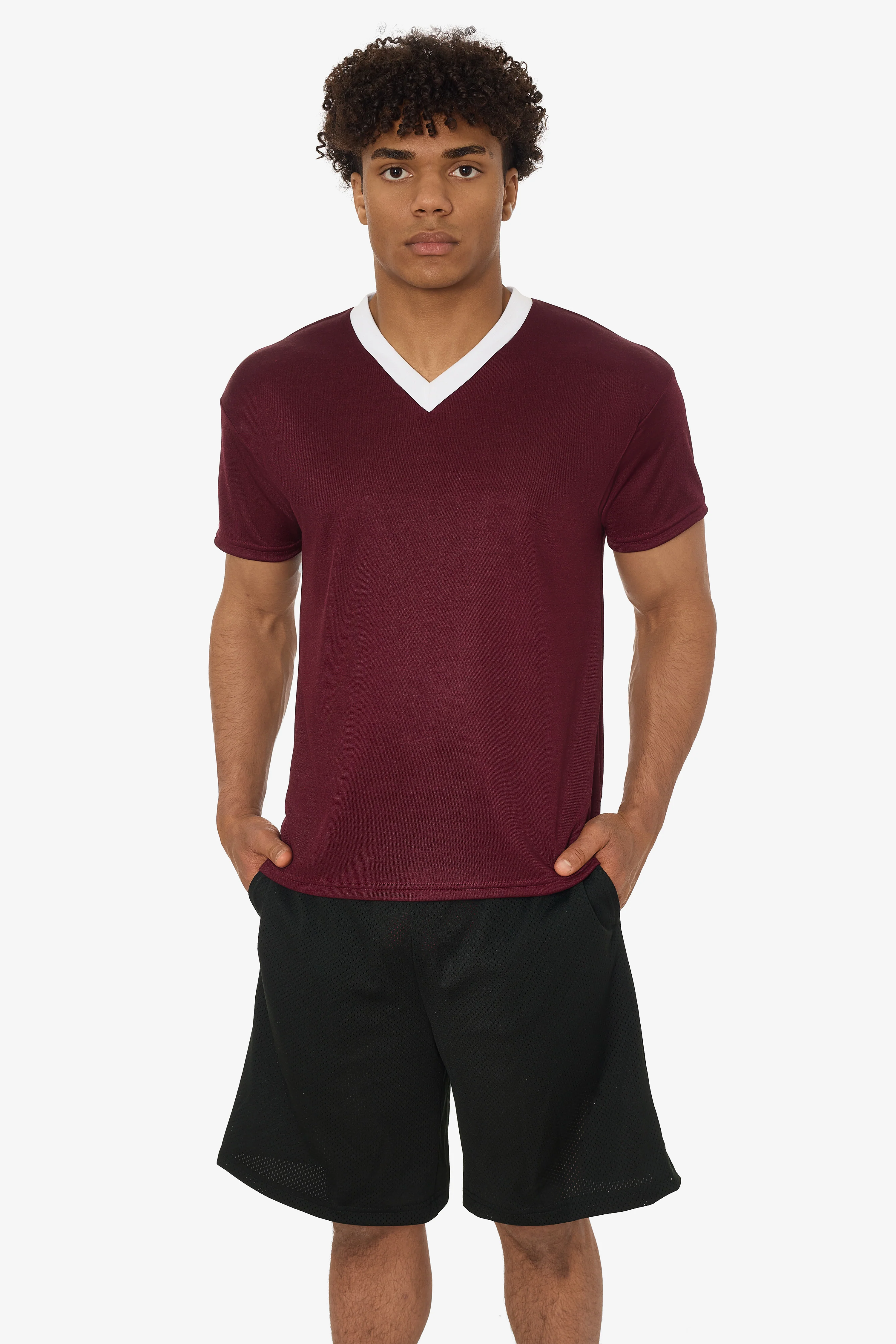 PPQ56 - Boxy Fit V-Neck SS Tee with Cuff - Image 9