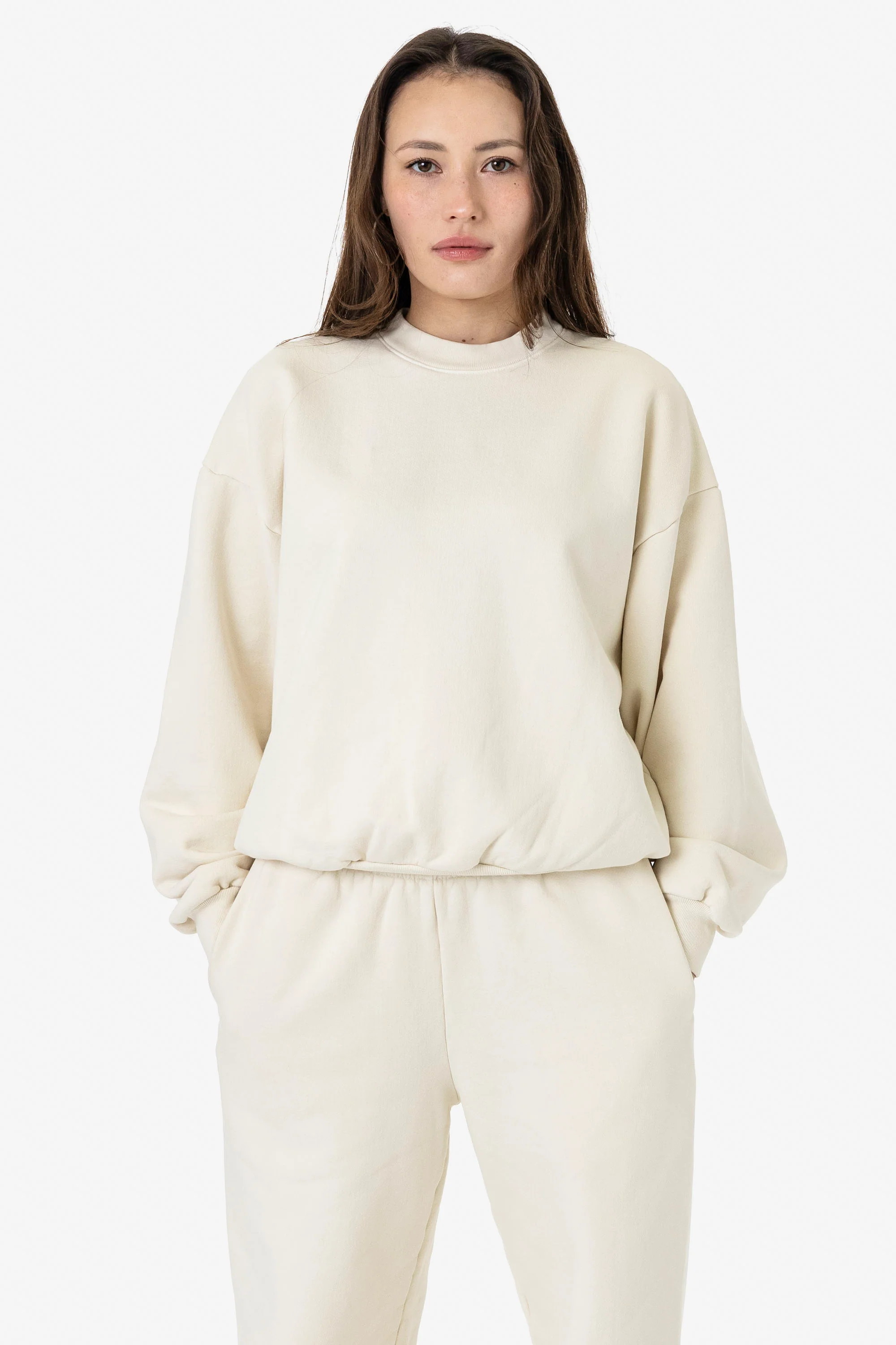 PLU07GD - 16oz. Garment Dye Plush Fleece Pullover Crewneck Sweatshirt - Image 2