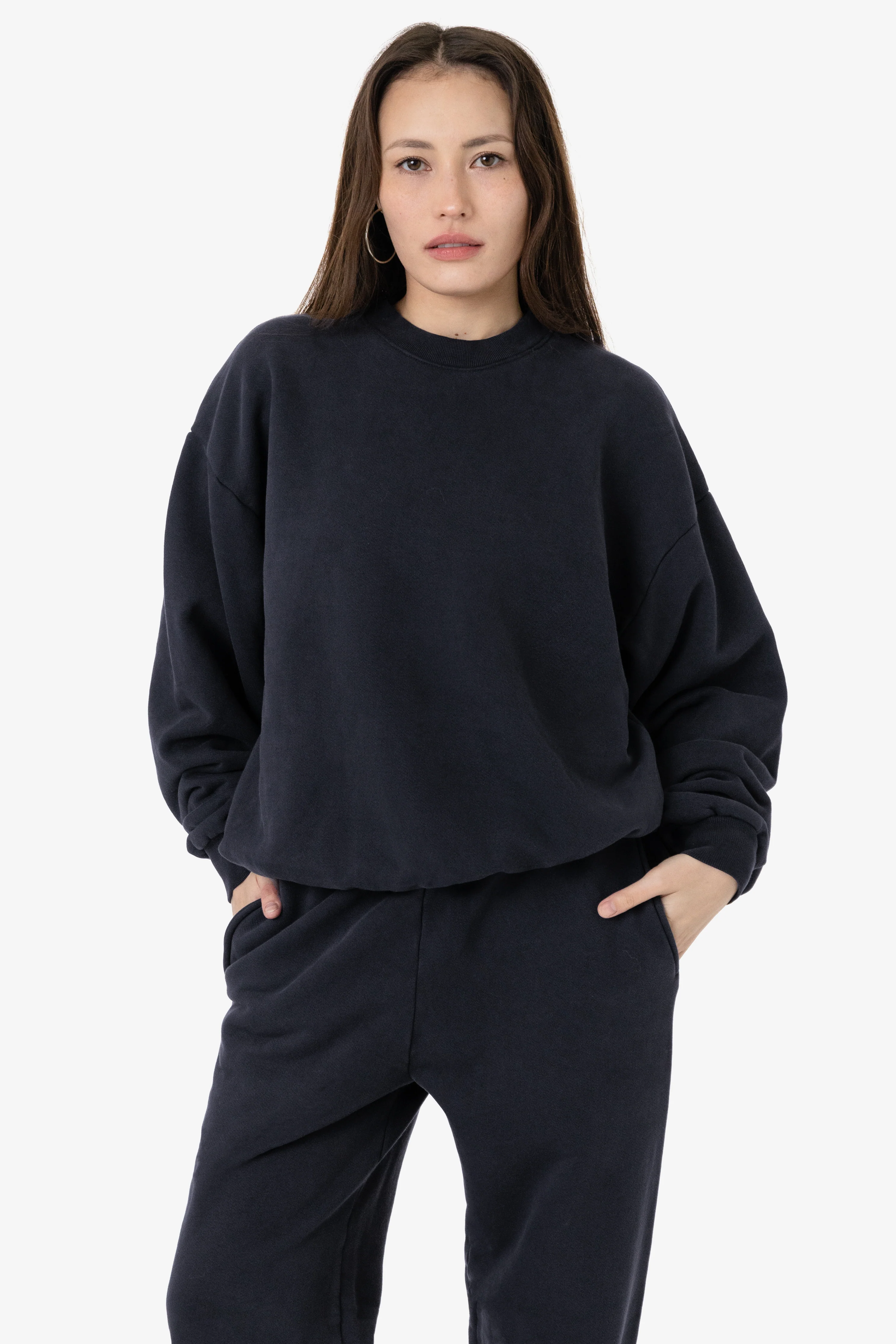 PLU07GD - 16oz. Garment Dye Plush Fleece Pullover Crewneck Sweatshirt - Image 3