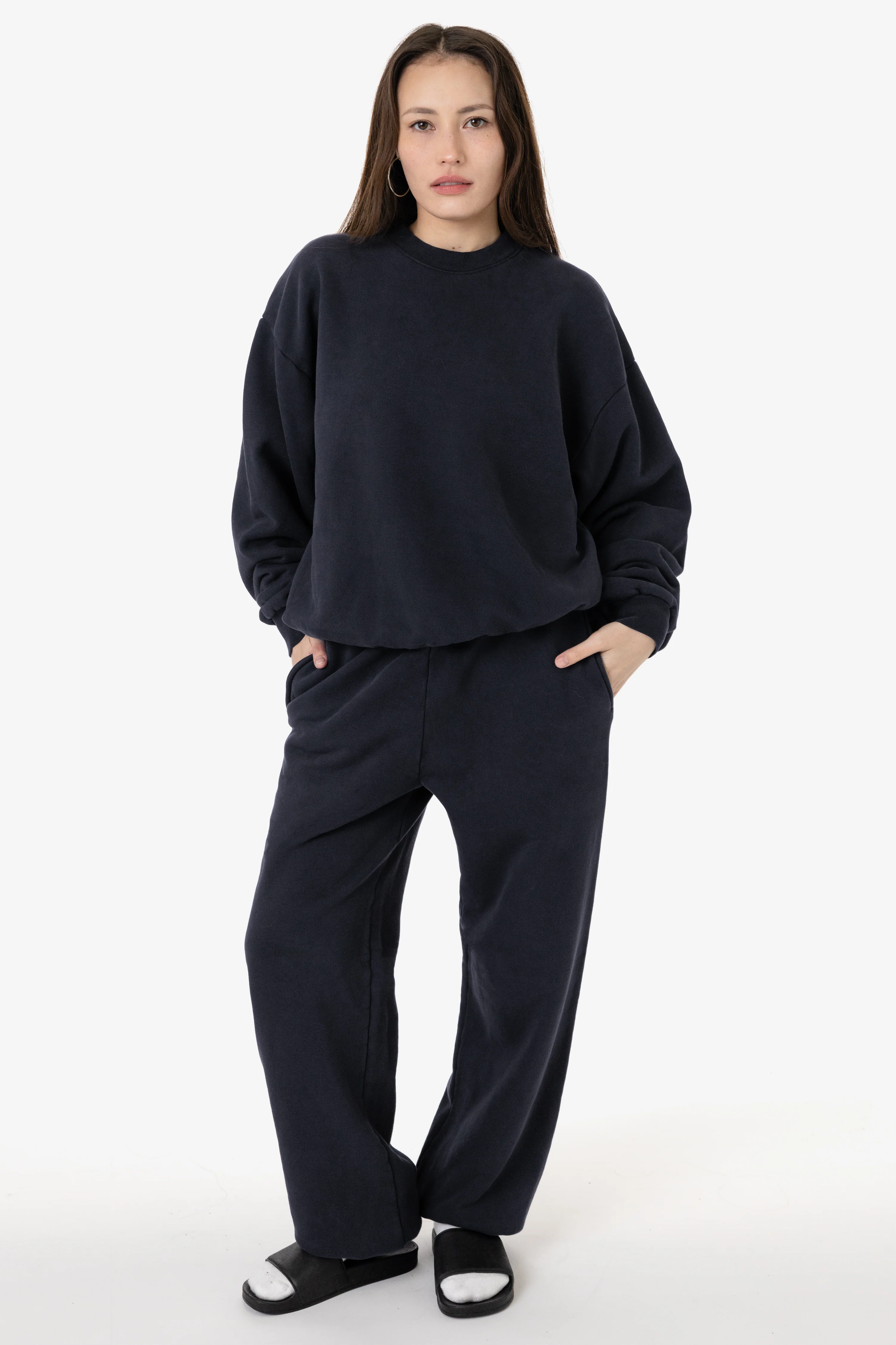 PLU07GD - 16oz. Garment Dye Plush Fleece Pullover Crewneck Sweatshirt - Image 4