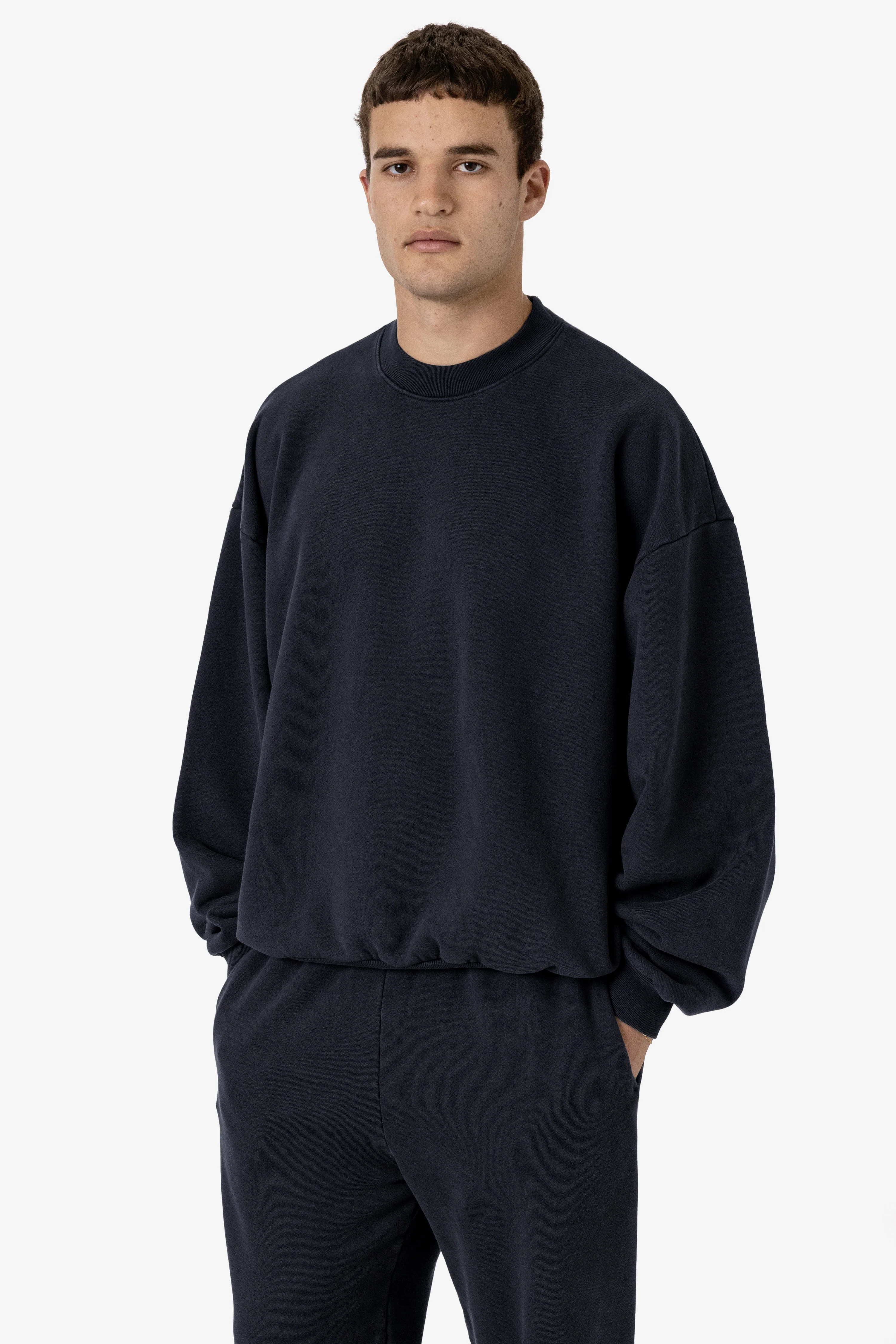 PLU07GD - 16oz. Garment Dye Plush Fleece Pullover Crewneck Sweatshirt - Image 7