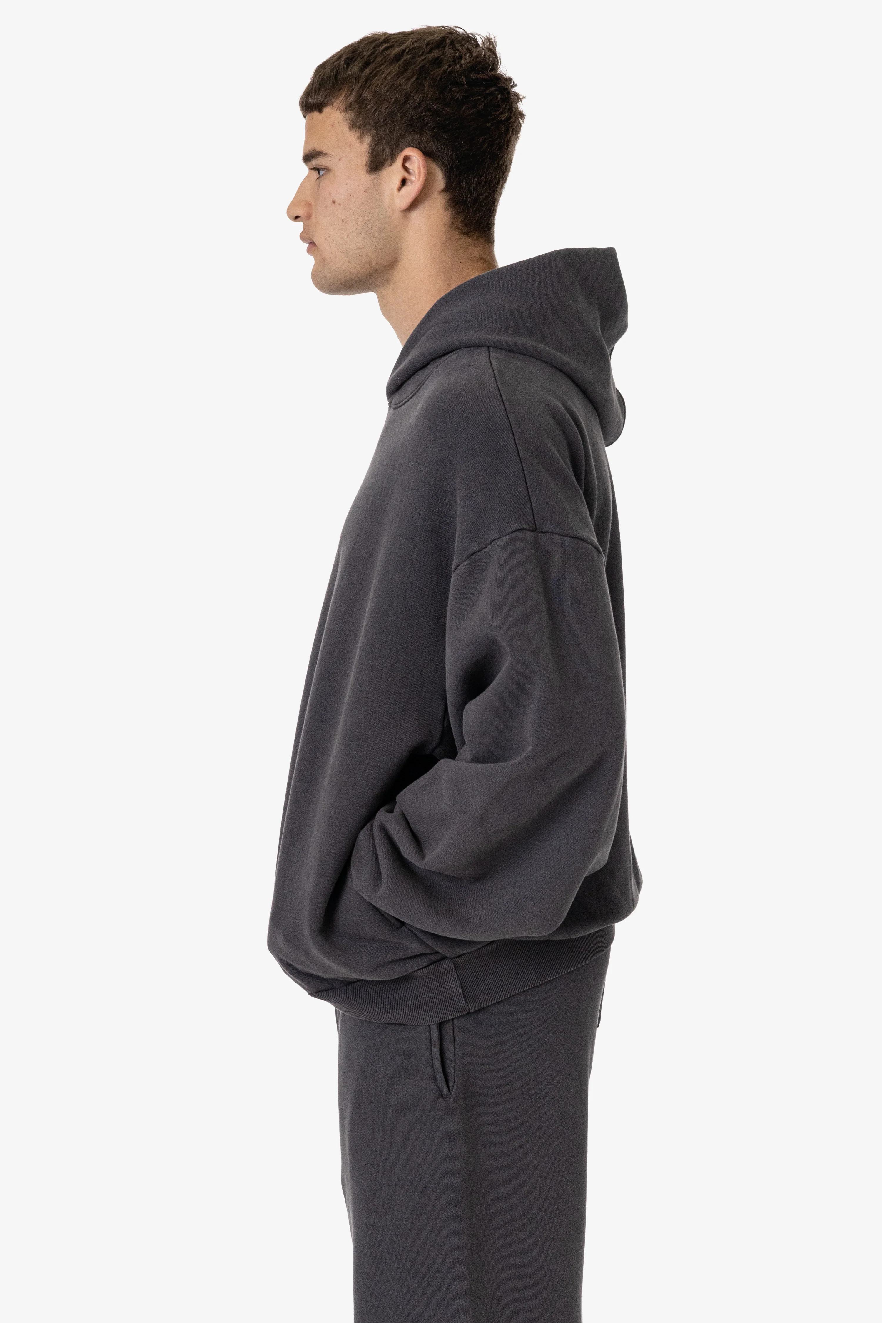 PLU09GD - 16oz. Garment Dye Plush Fleece Hooded Pullover Sweatshirt - Image 4