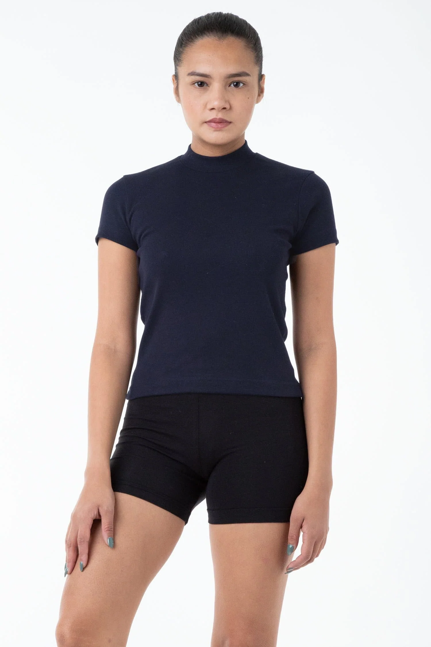 R4309 - Mockneck Cap Sleeve Baby Tee - Image 12