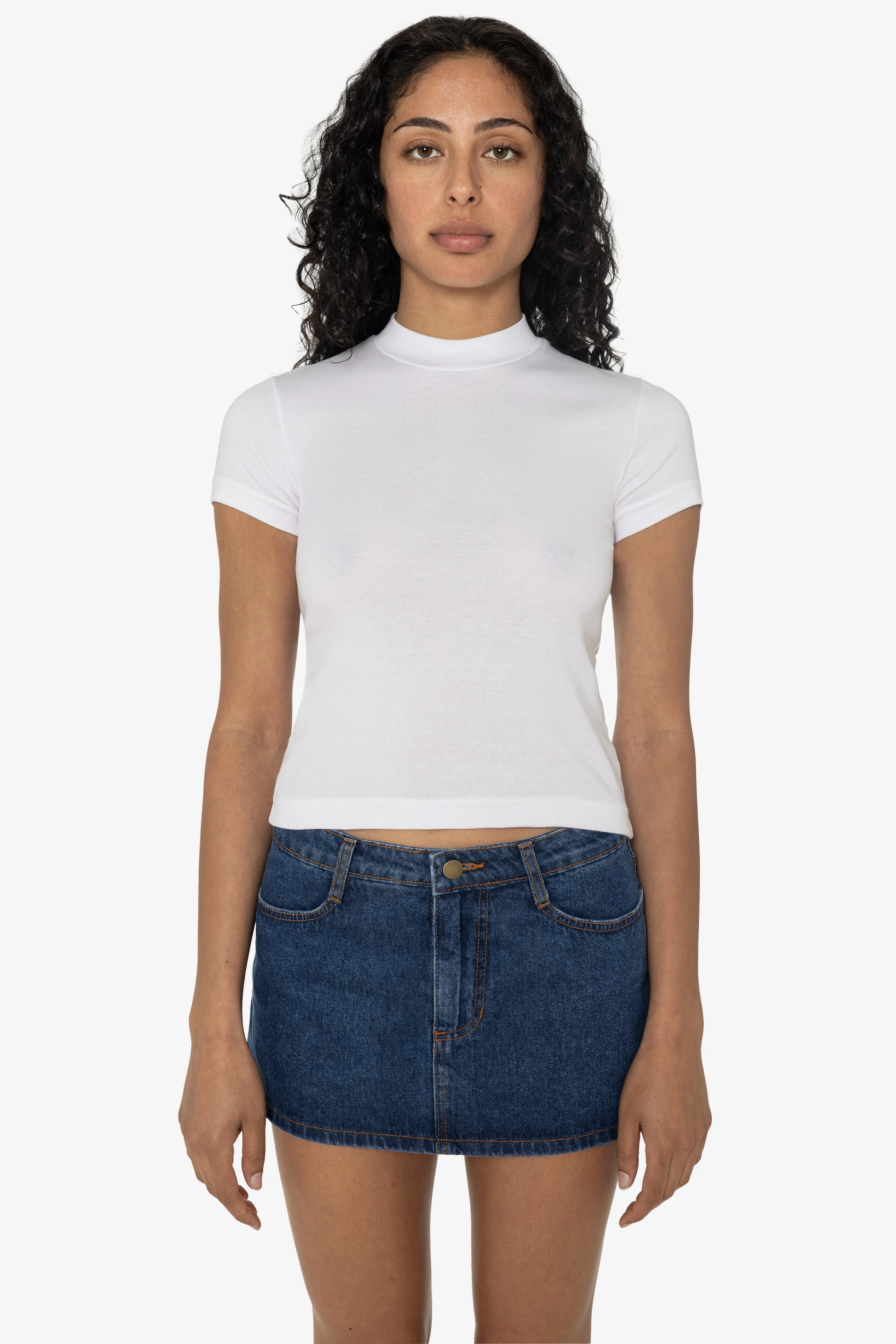 R4309 - Mockneck Cap Sleeve Baby Tee - Image 13