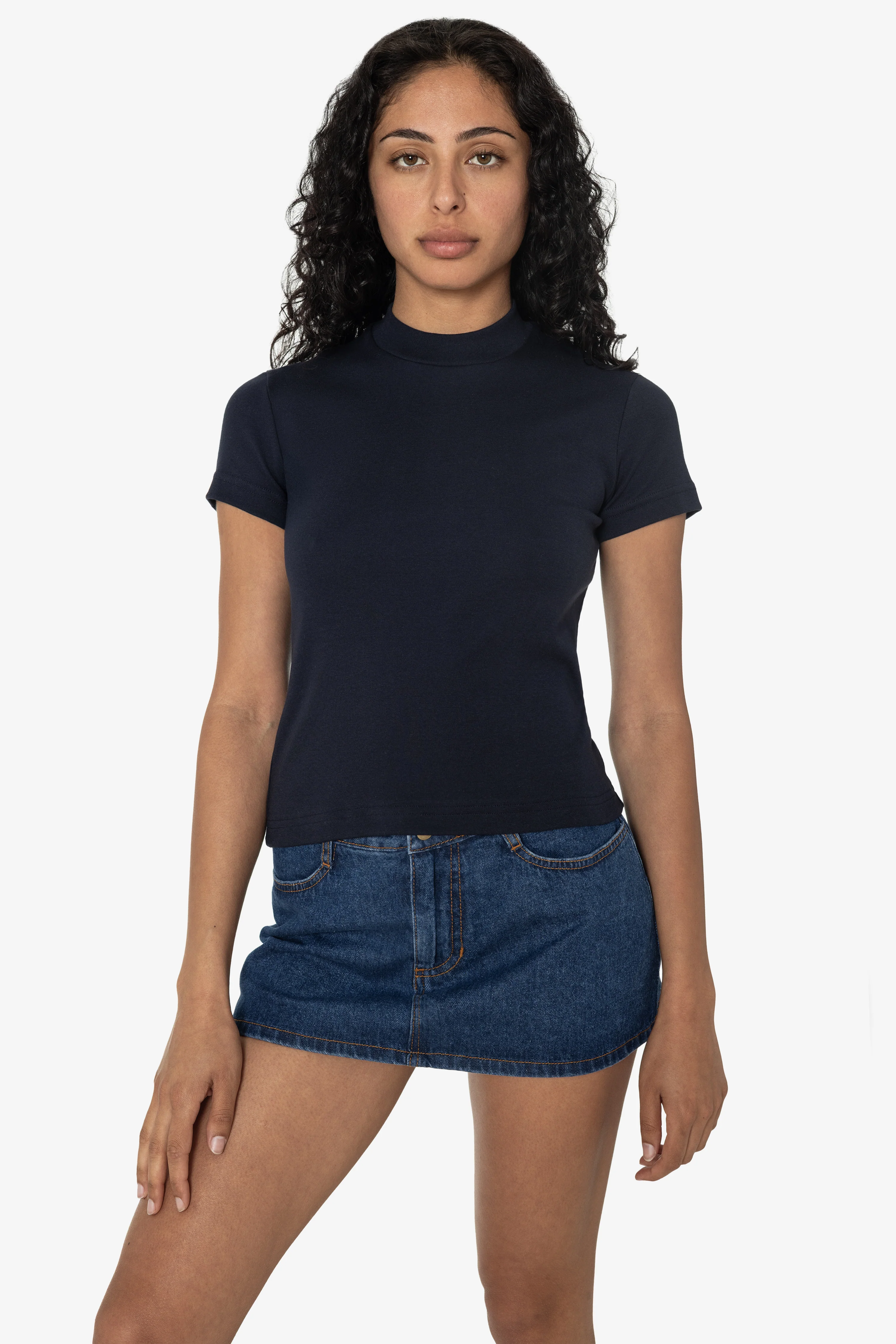 R4309 - Mockneck Cap Sleeve Baby Tee - Image 14