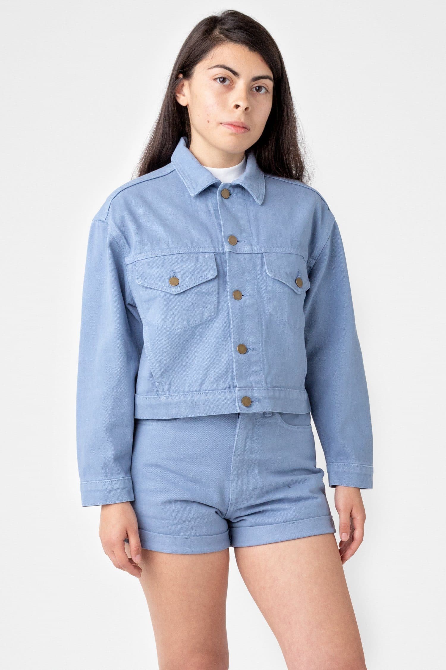 RBDW03GD - Garment Dye Cropped Bull Denim Jacket - Image 5