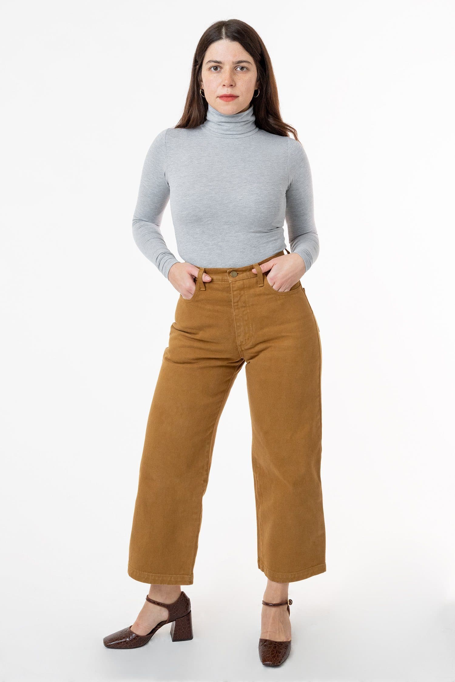 RBDW09GD - High Waisted Wide Leg Jean - Image 3