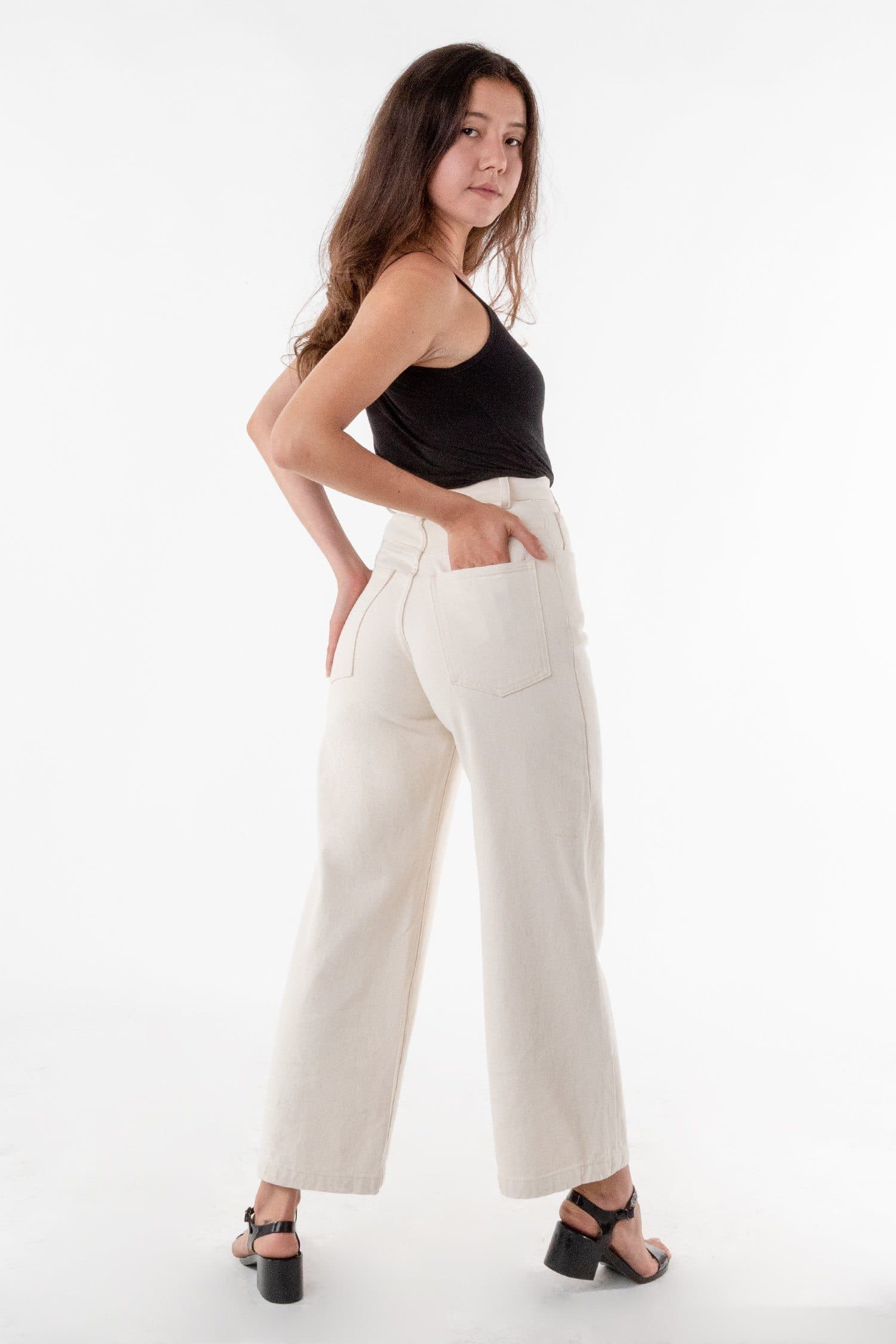 RBDW09GD - High Waisted Wide Leg Jean - Image 4