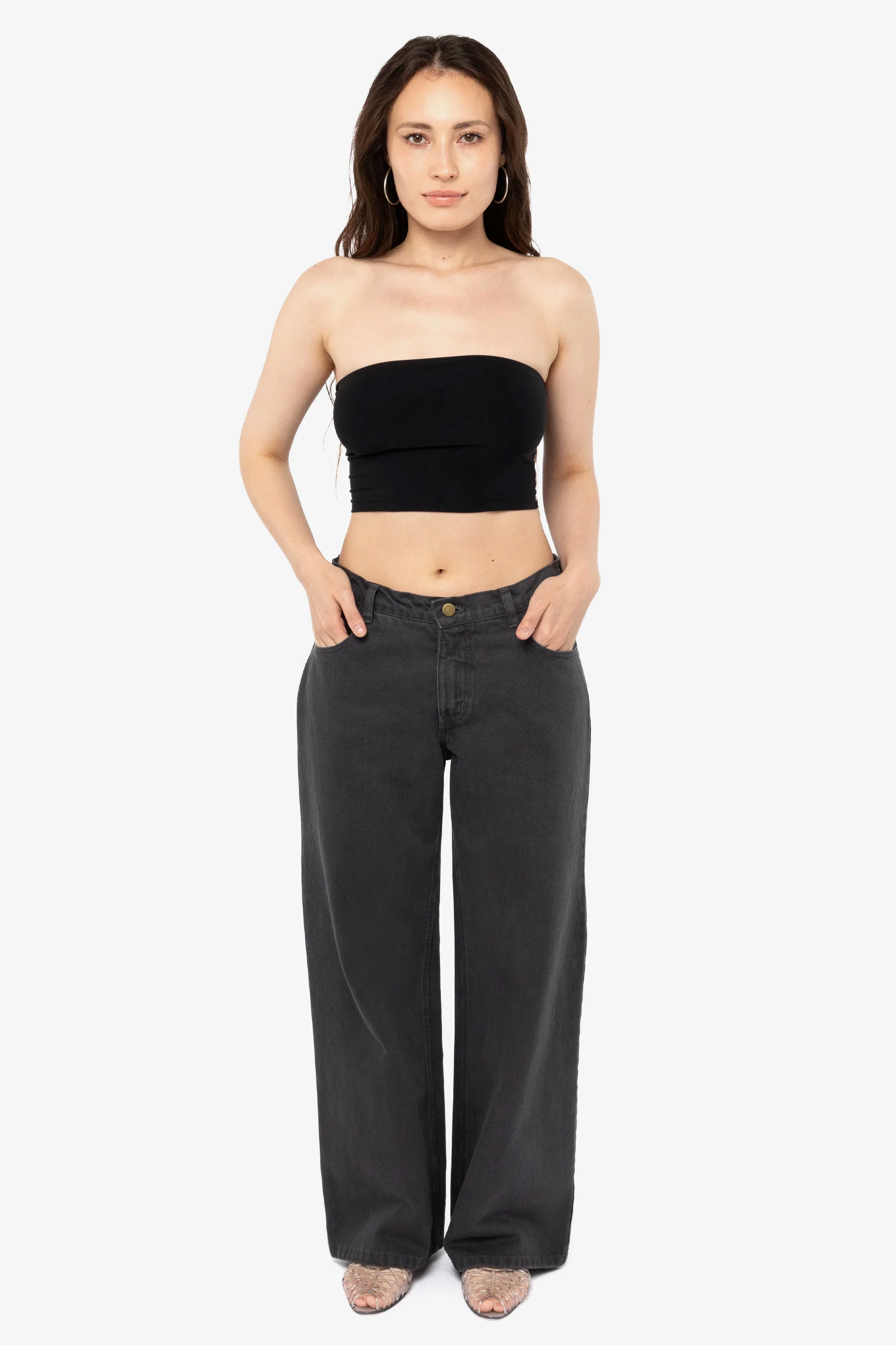 RBDW401GD - 12 oz Bull Denim Mid Rise Wide Leg Jeans - Image 3