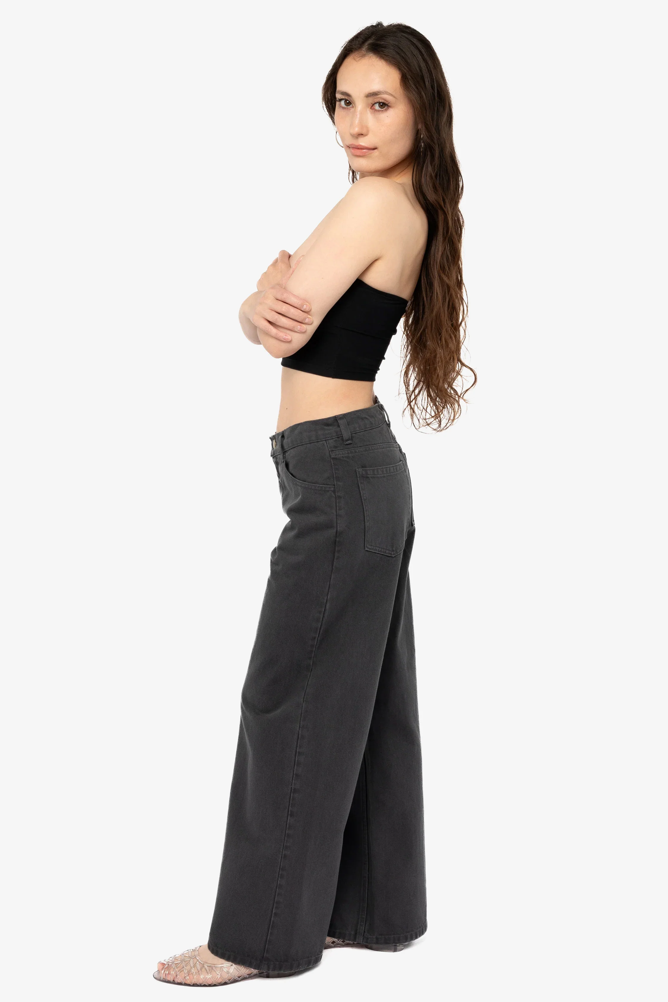 RBDW401GD - 12 oz Bull Denim Mid Rise Wide Leg Jeans - Image 6